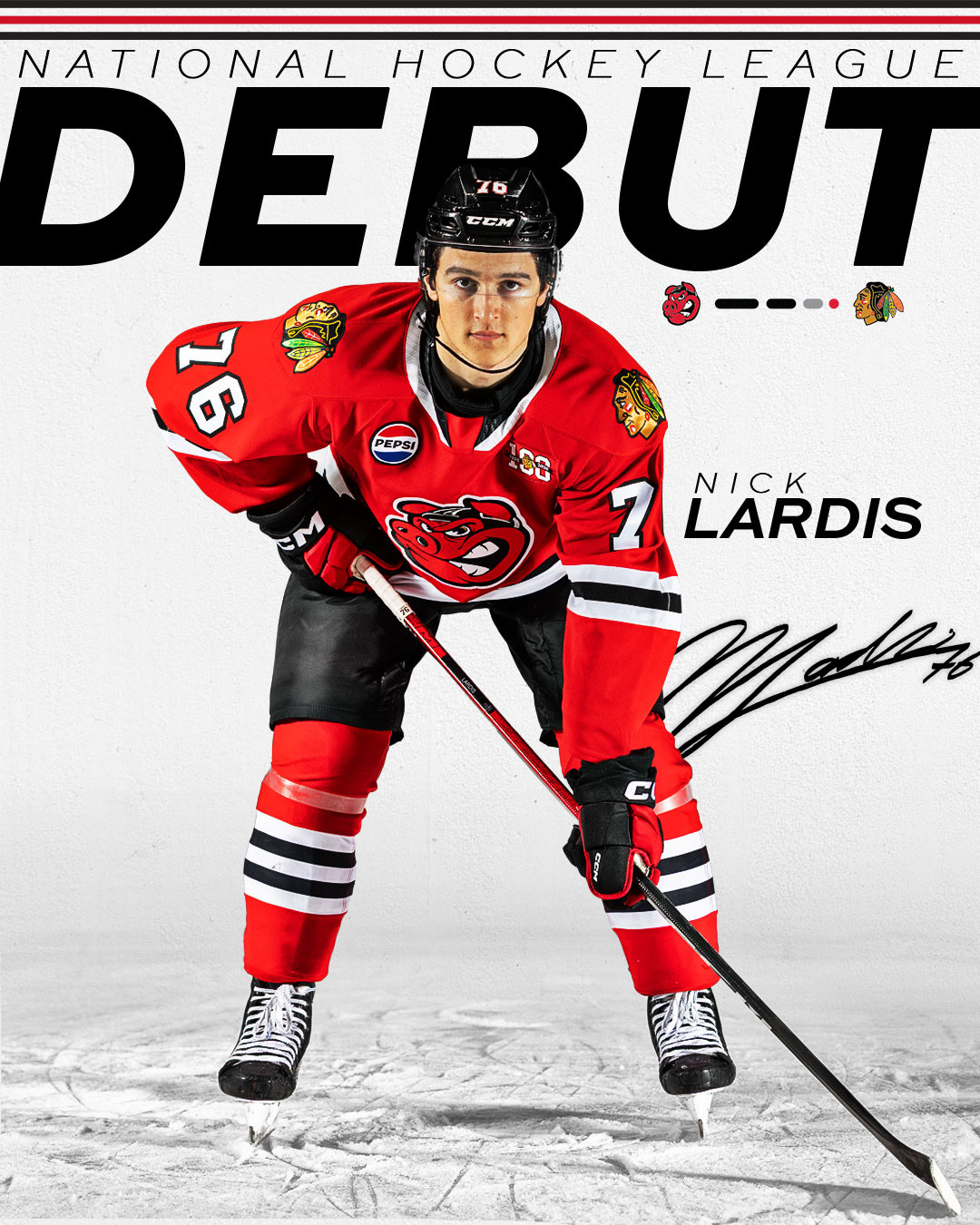 2025-26 NHL Debut Graphic - Nick Lardis