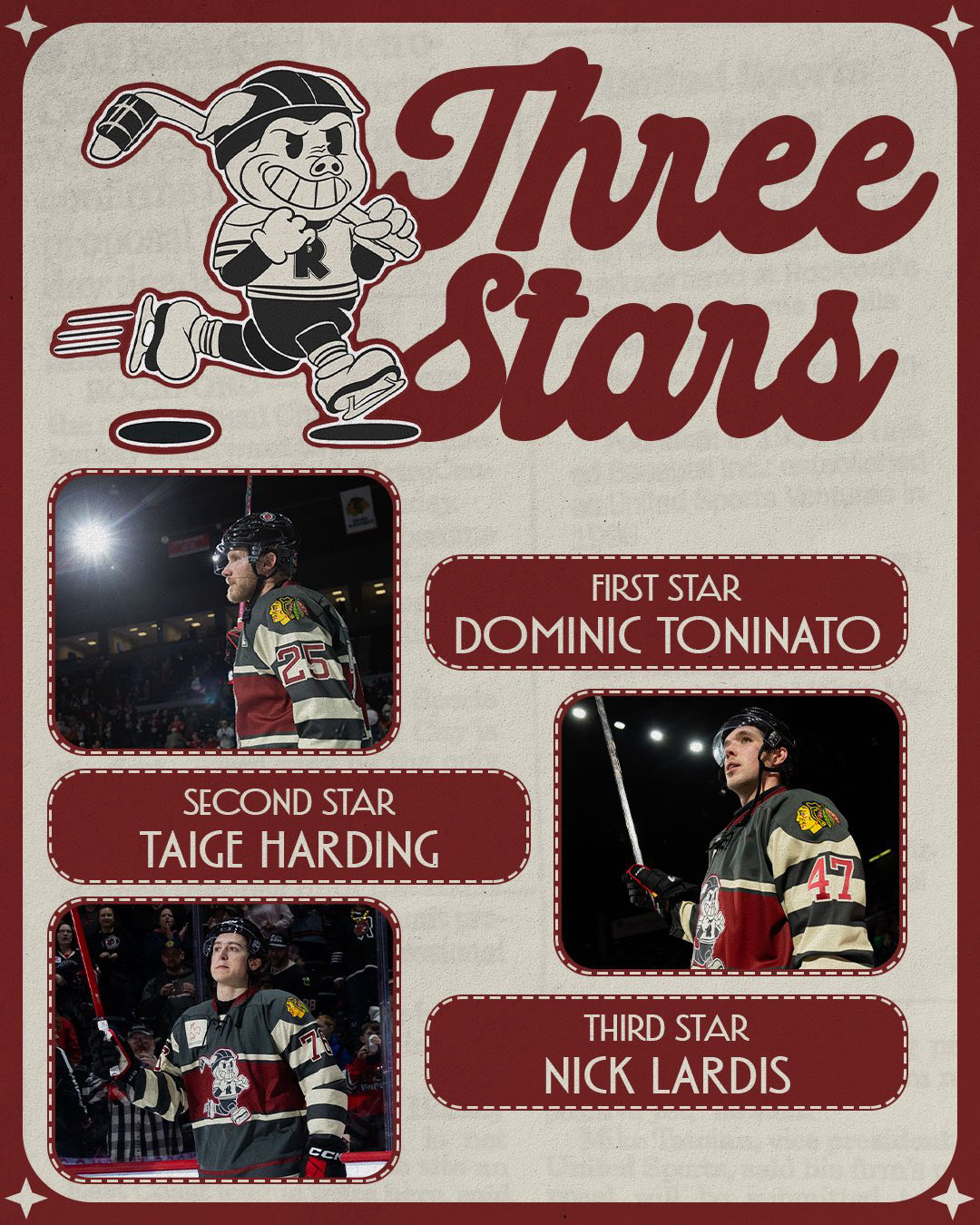 Retro Night - Three Stars Graphic