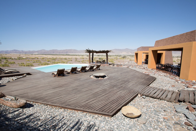 Okahirongo Elephant Lodge in Purros Conservancy. A percentage of the income from tourism goes to the local community.