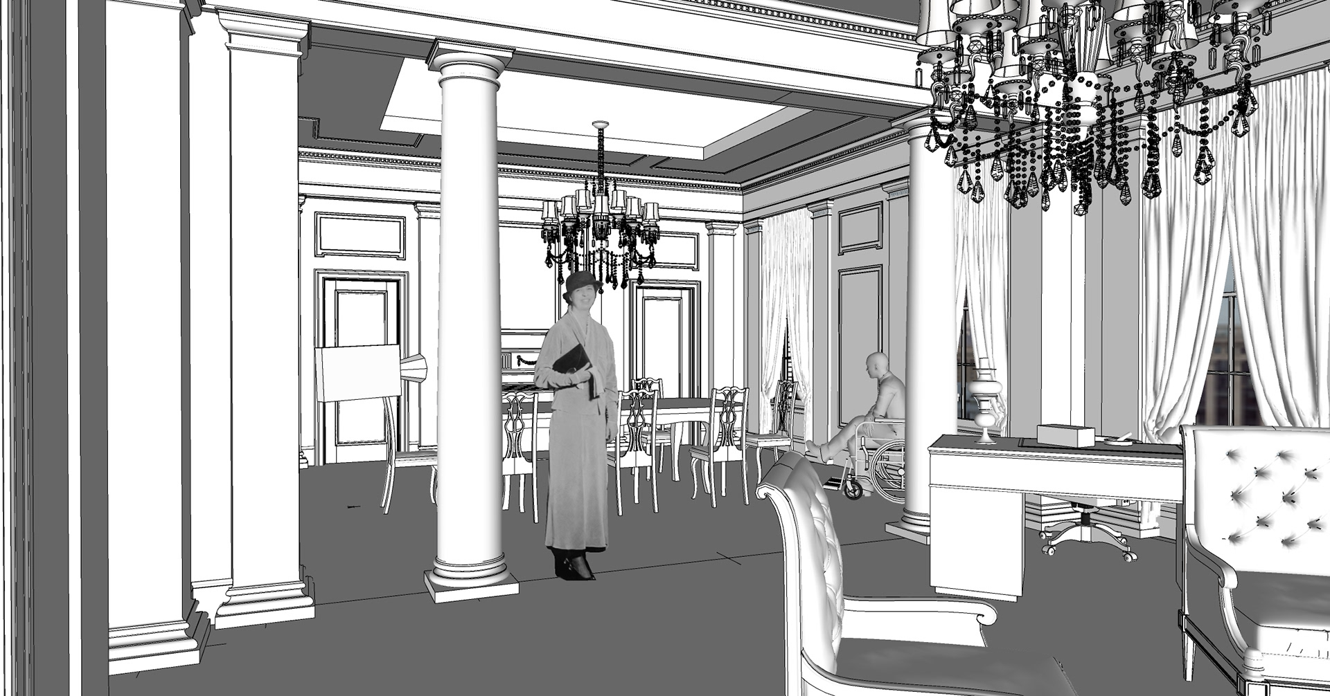 First Ladies- Sketchup Model