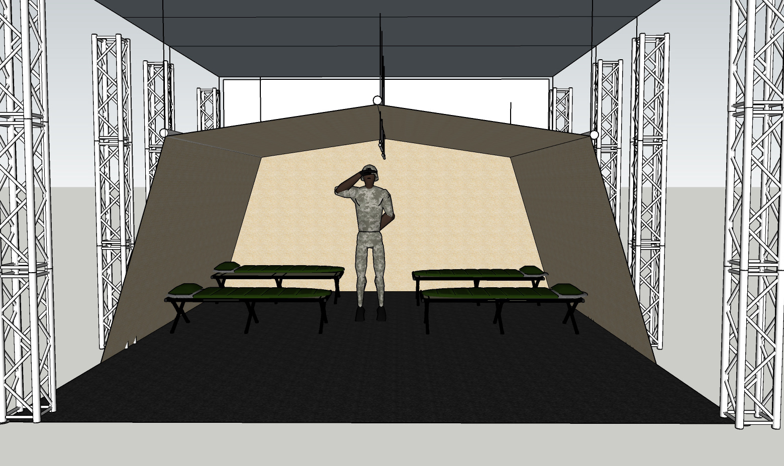 Sketch-Up model of set up
