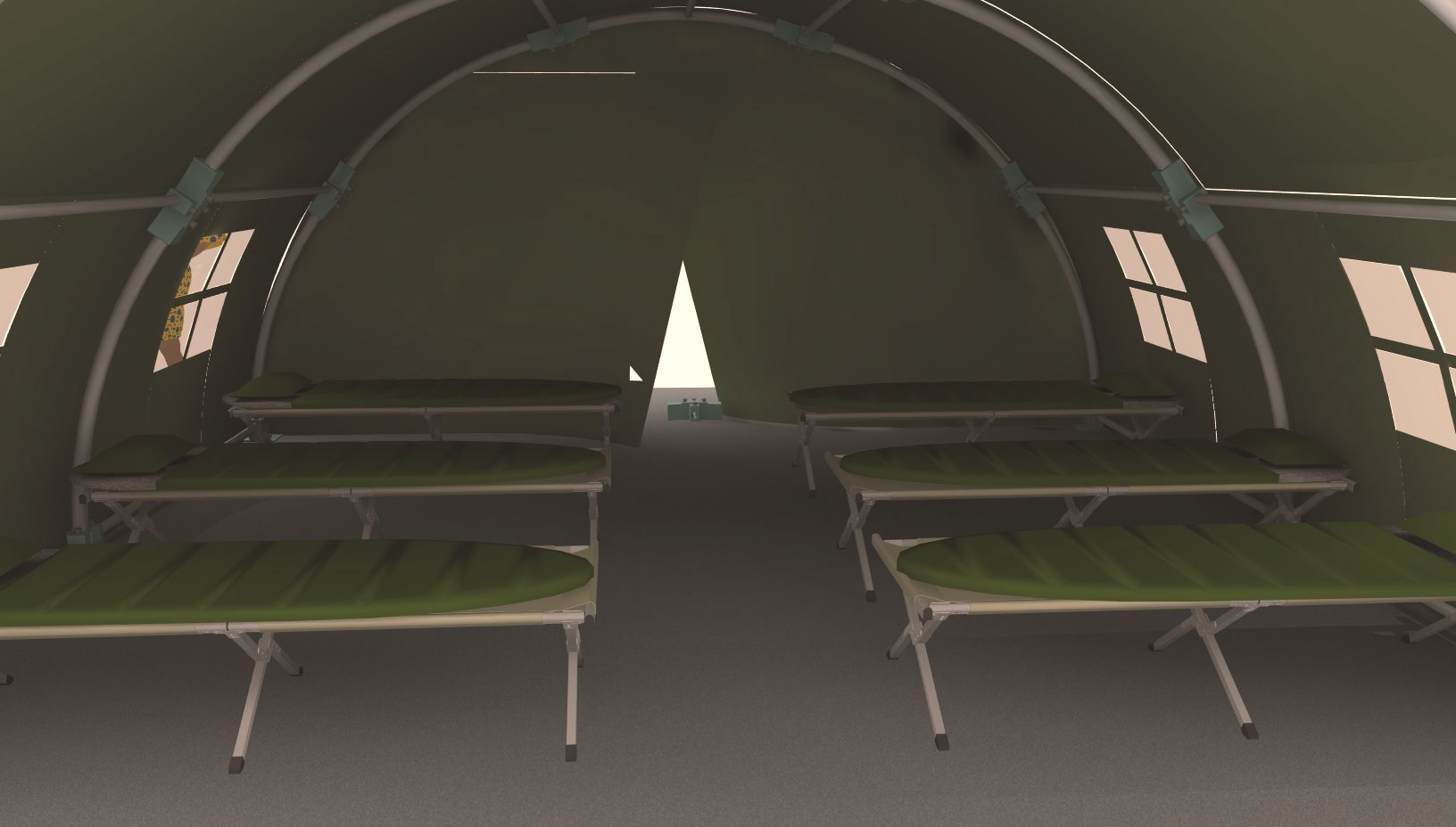 a number of different army tents were considered