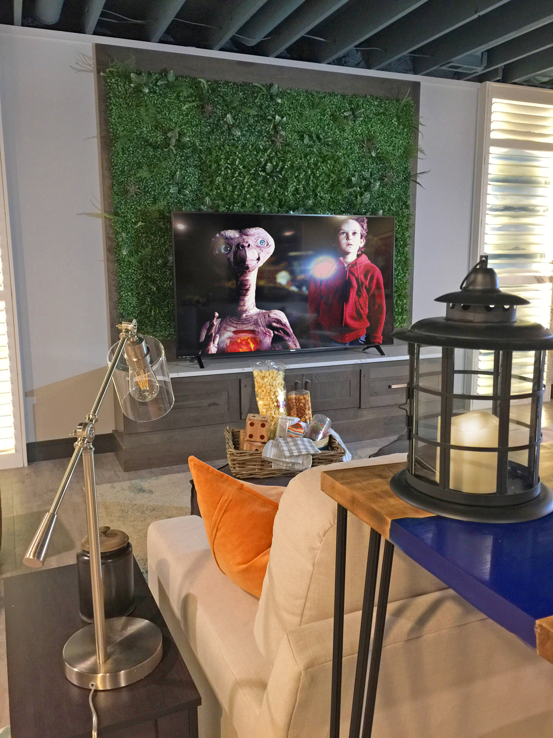 Details: Living Wall and Bar Top with Acrylic Accent