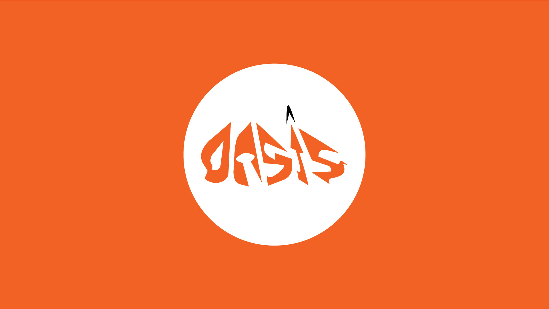 White Oasis logo on orange background