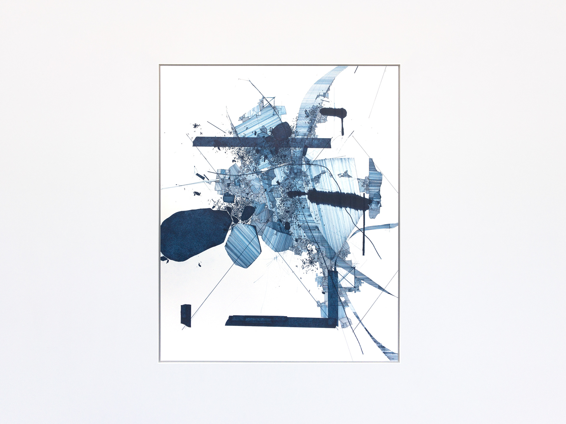 Derek Lerner, Asvirus 93, 2018 Ink on paper on aluminum honeycomb panel 60 x 47.5 x 1/2 inches (1.5m x 1.2065m x 1.27cm)