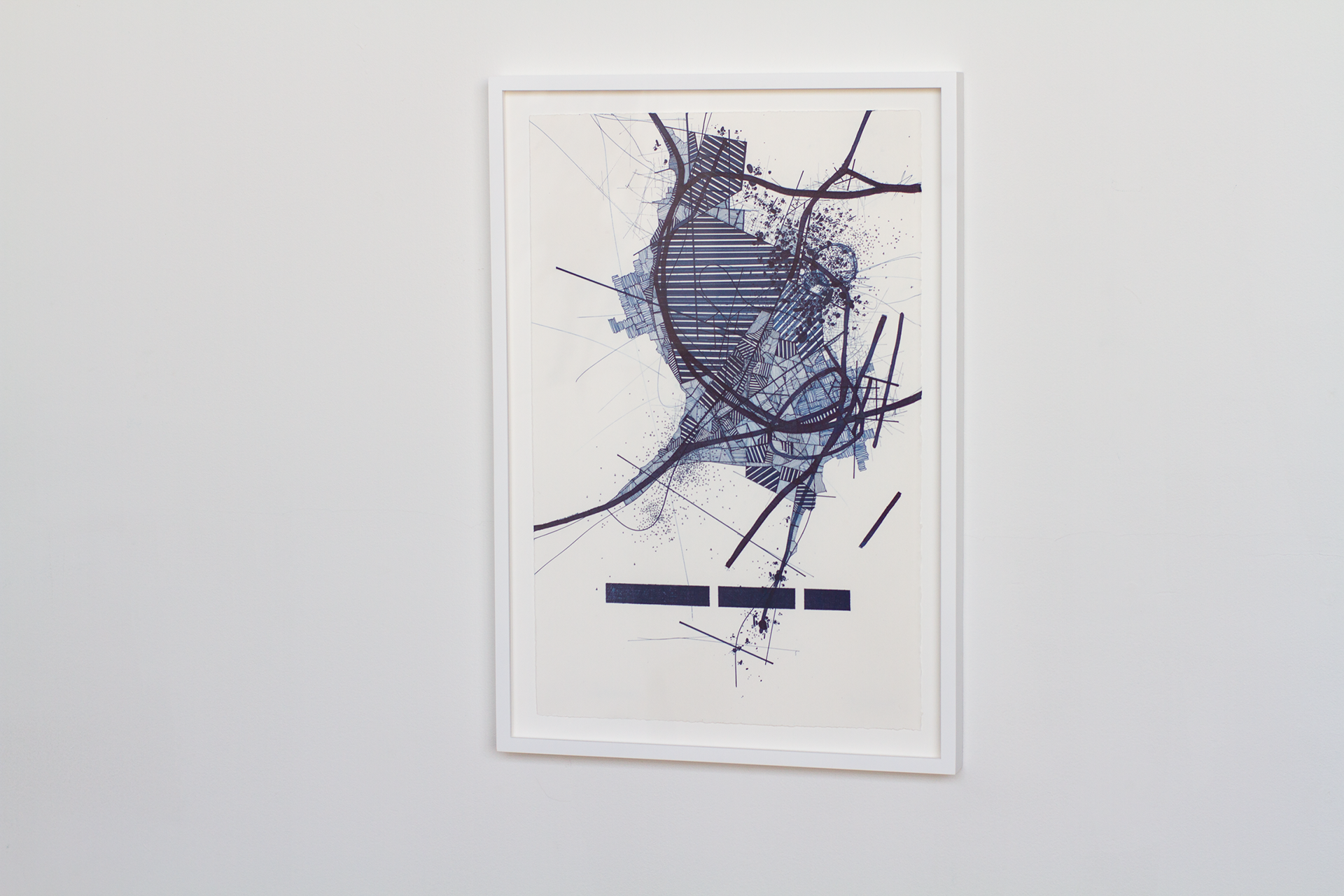 Derek Lerner, Asvirus 71, 2016 Ink on paper 20 x 13 in (51cm x 33cm)