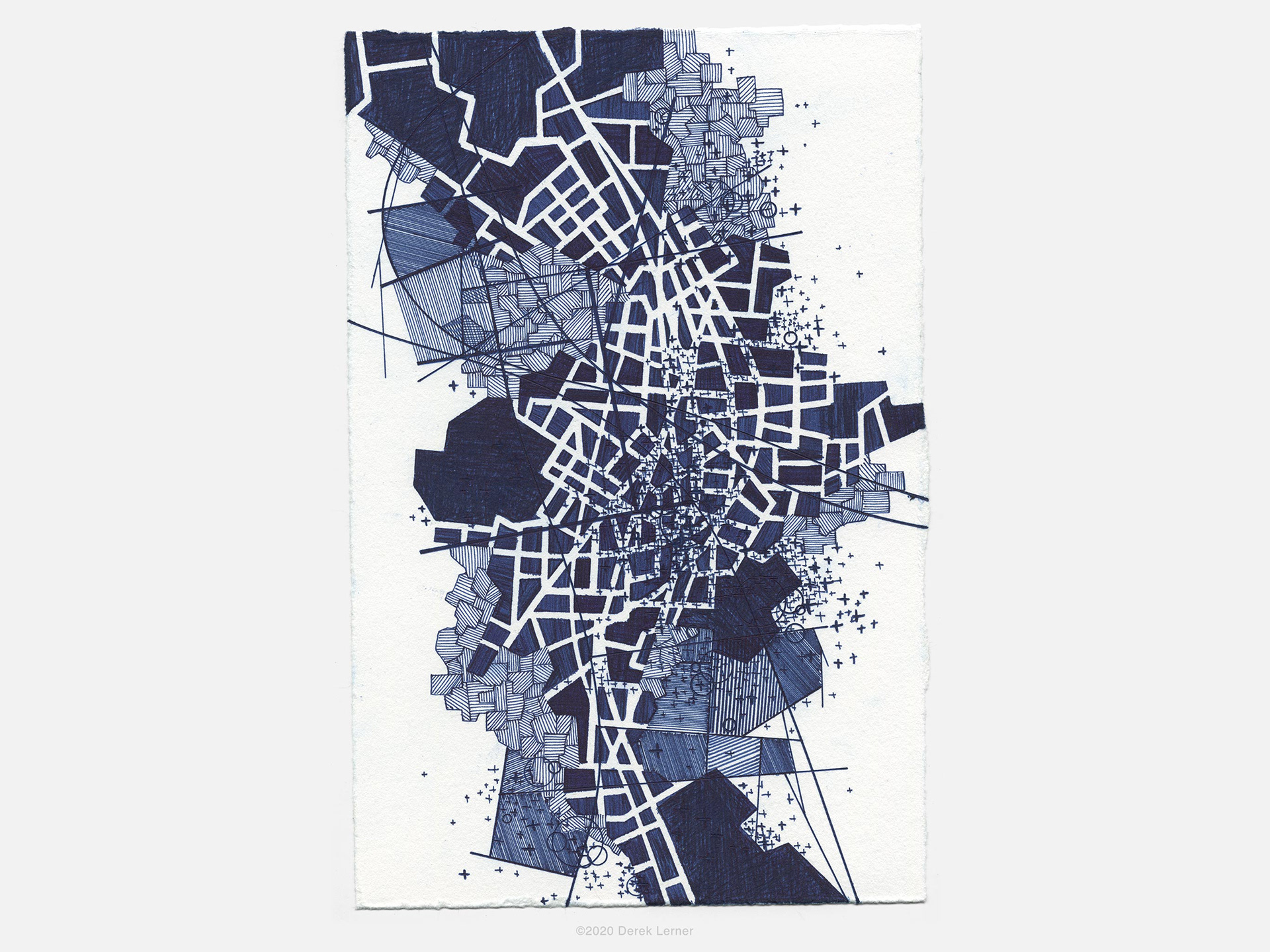 Asvirus 123, 2020 Ink and paper 10" x 6.5" (25.4cm x 16.5cm) by Derek Lerner