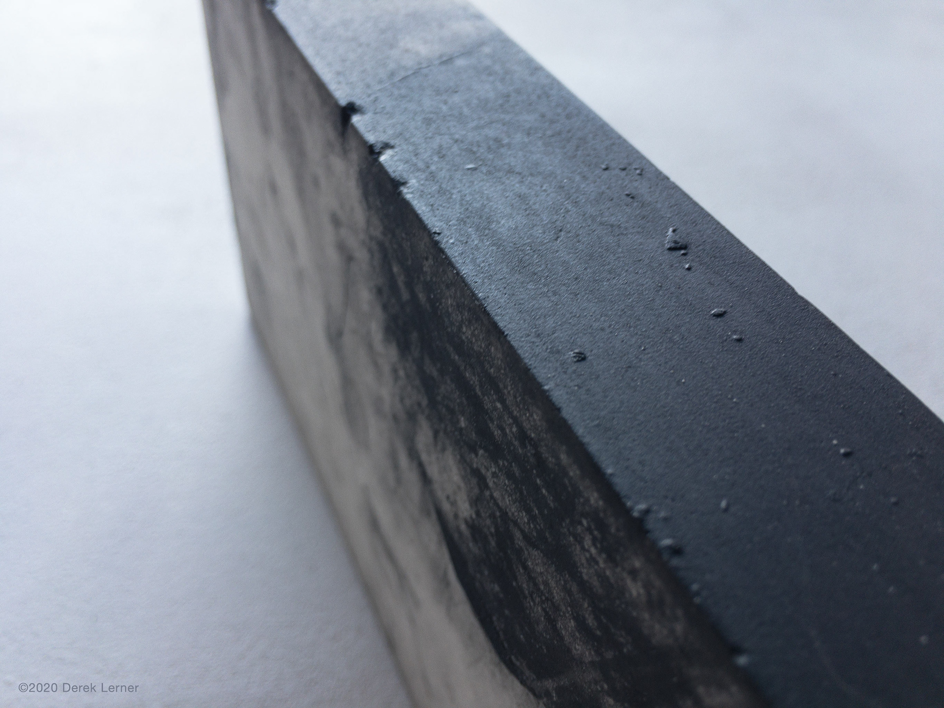 2020062201, 2020 Graphite, engineered marble, and varnish 9.5" x 4" x 1.25" (24.13cm x 10.16cm x 3.175cm) by Derek Lerner