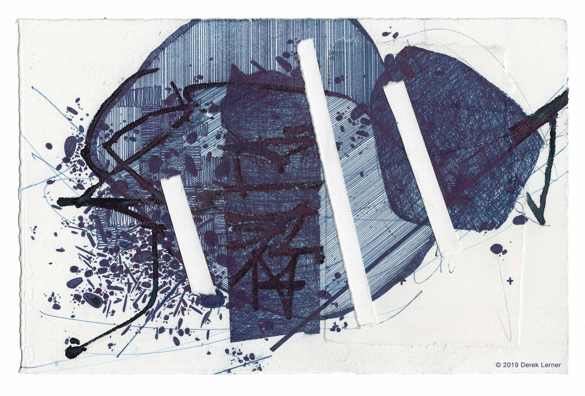 Asvirus 109, 2019 Ink and paper 6.5" x 10" (16.5cm x 25.4cm) © 2019 Derek Lerner