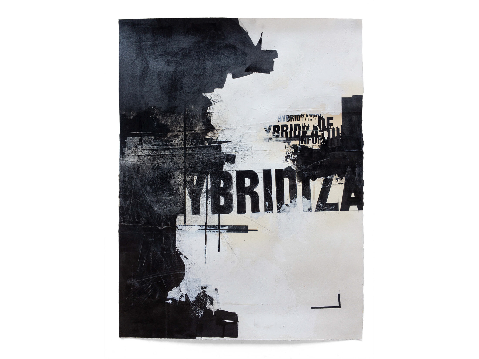 Hybridization, Derek Lerner 1996 Mixed media on paper 29” x 22” (73.66 x 55.88 cm)