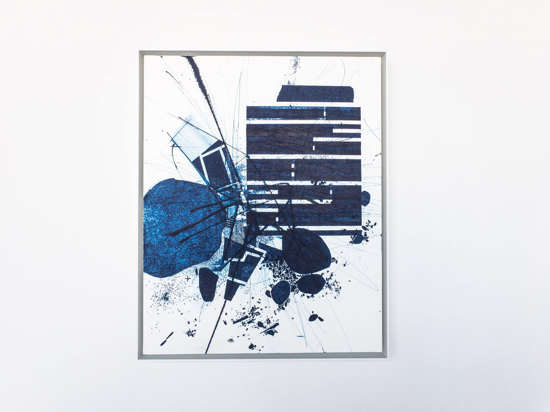 Asvirus 79, 2017 Ink on paper on wood panel 20 x 16 x 1 5/8 inches (50.8 x 40.64 x 4 cm)