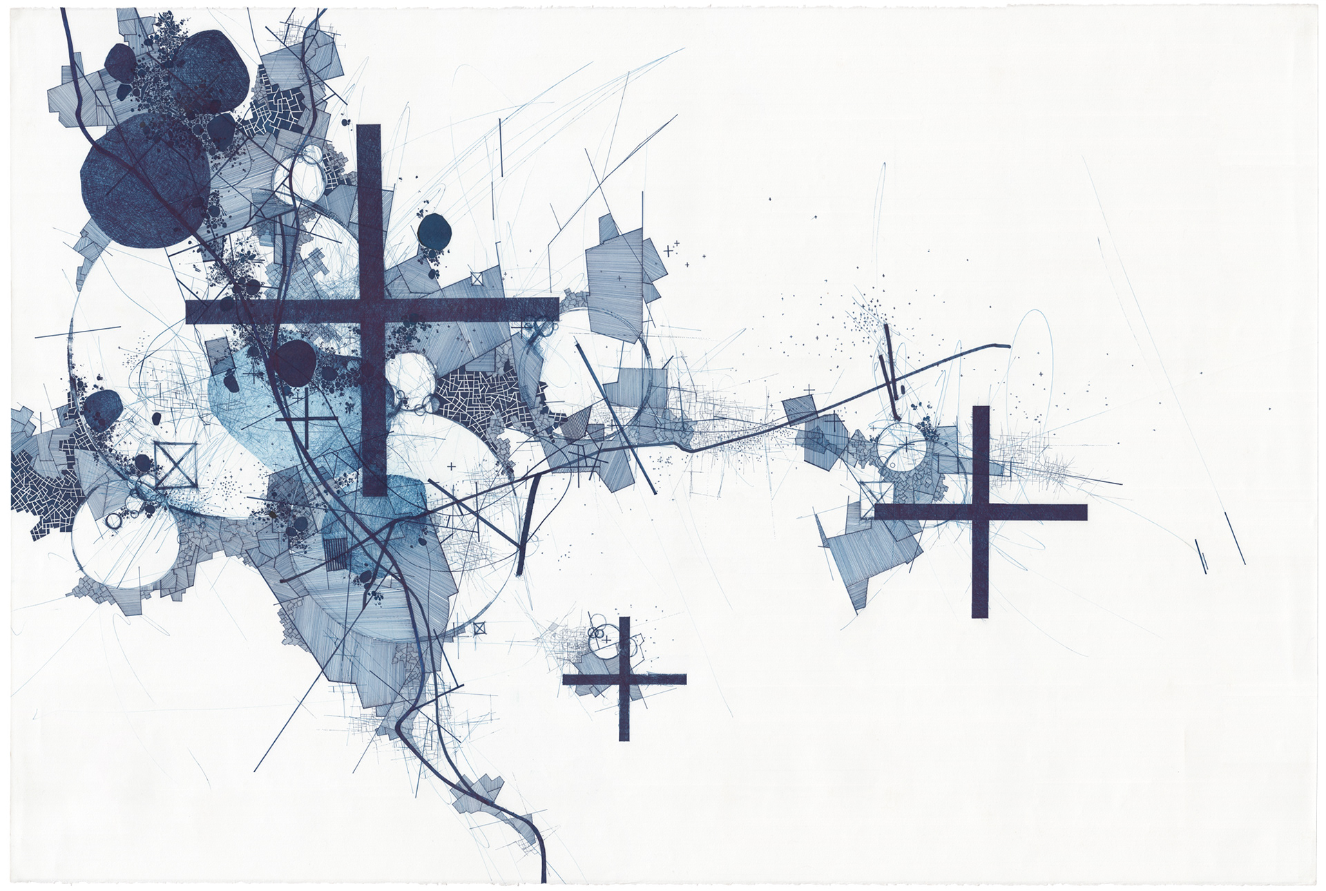 Asvirus 61, 2016 Ink on paper 42" x 63" (1.067m x 1.6m)