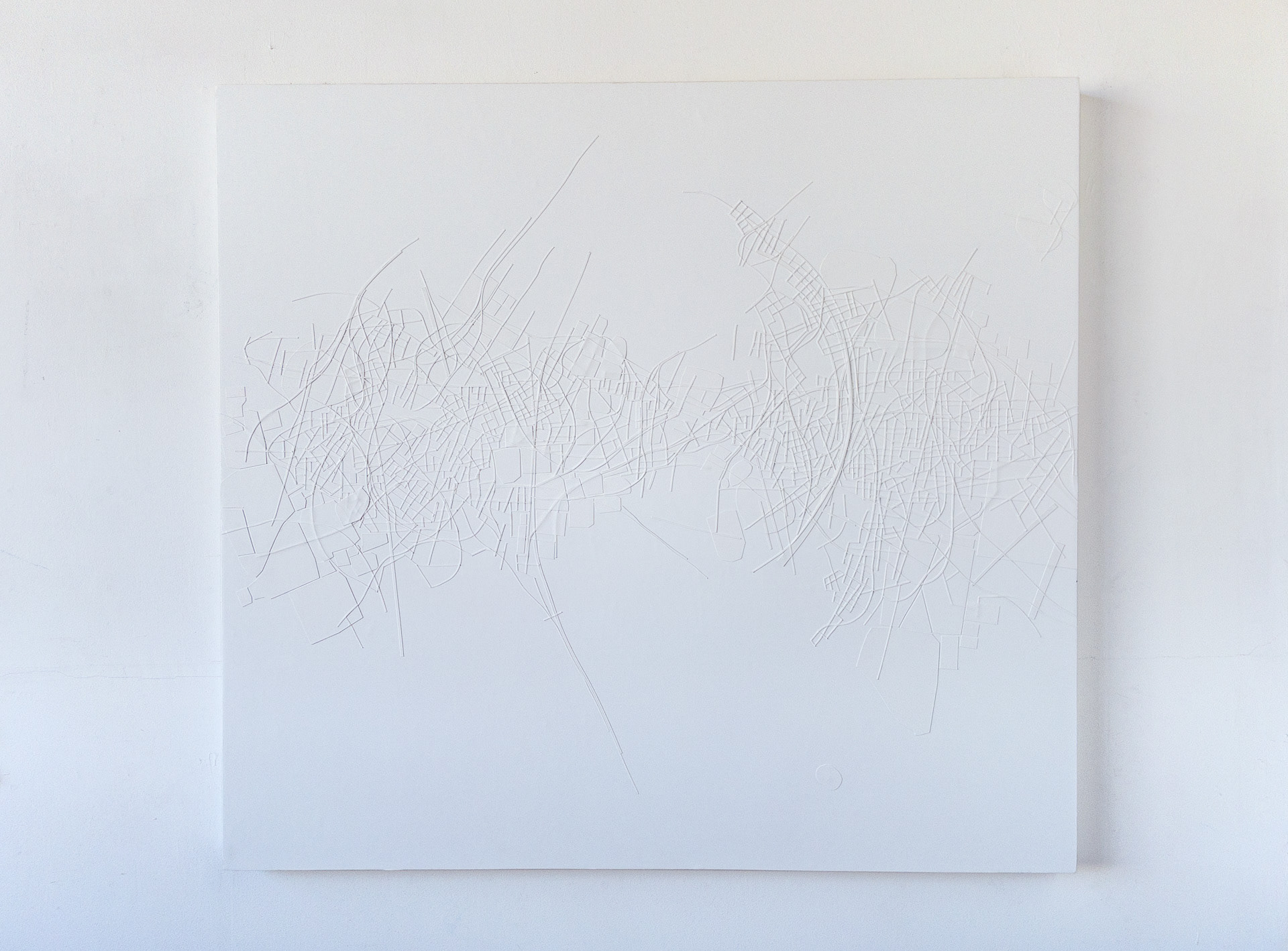 2021101101, 2021 Paper and acid free adhesive on paper mounted on wood panel 48" x 52" x 2" (121.92cm x 132.08cm x 5.08)