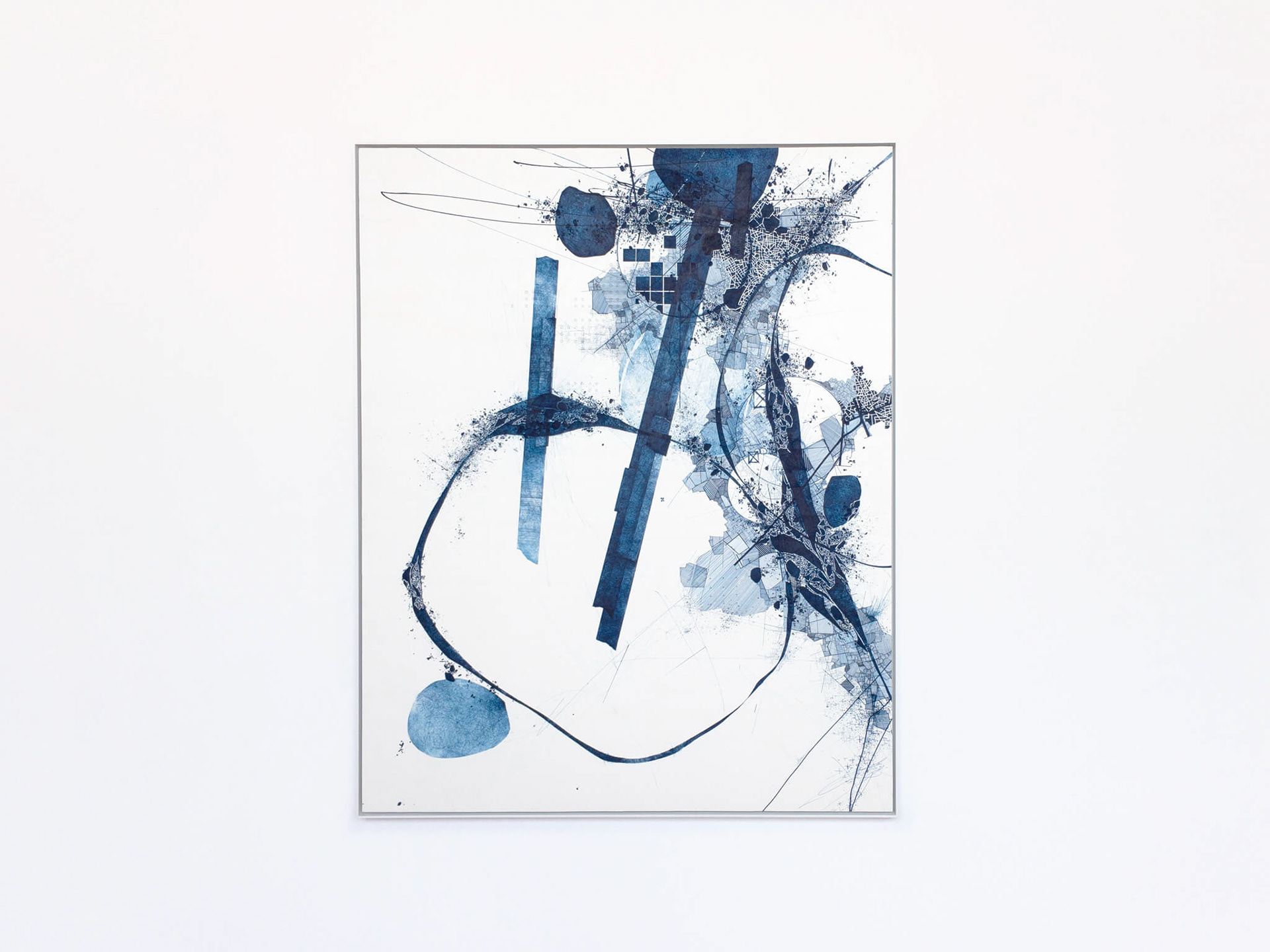 Asvirus 81, 2017 Ink on paper on wood panel 60 x 48 x 1 5/8 inches (1.5m x 1.2m x 4cm)