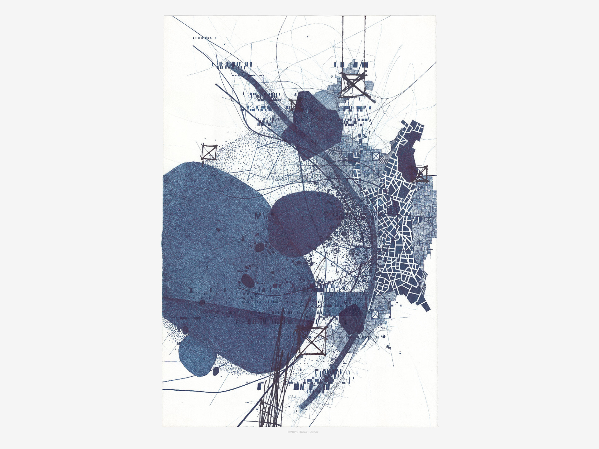 Asvirus 146, 2023 Ink on paper 36" x 24" (91.44cm x 60.96cm)