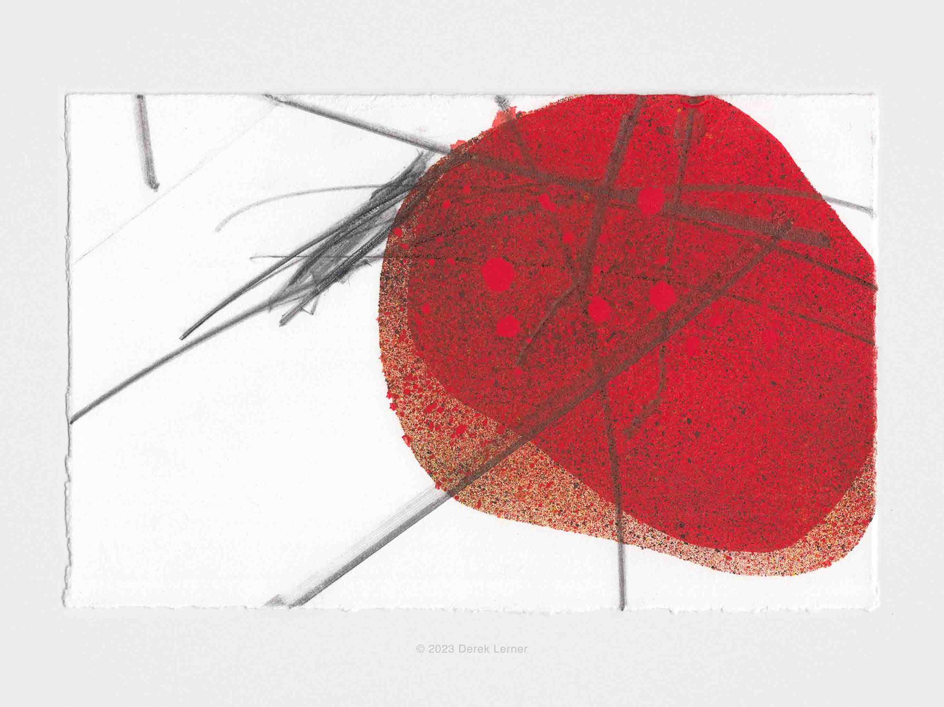 Singularity 3 by Derek Lerner, 2023 Mixed media on paper 6.5" x 10" (16.5cm x 25.4cm)