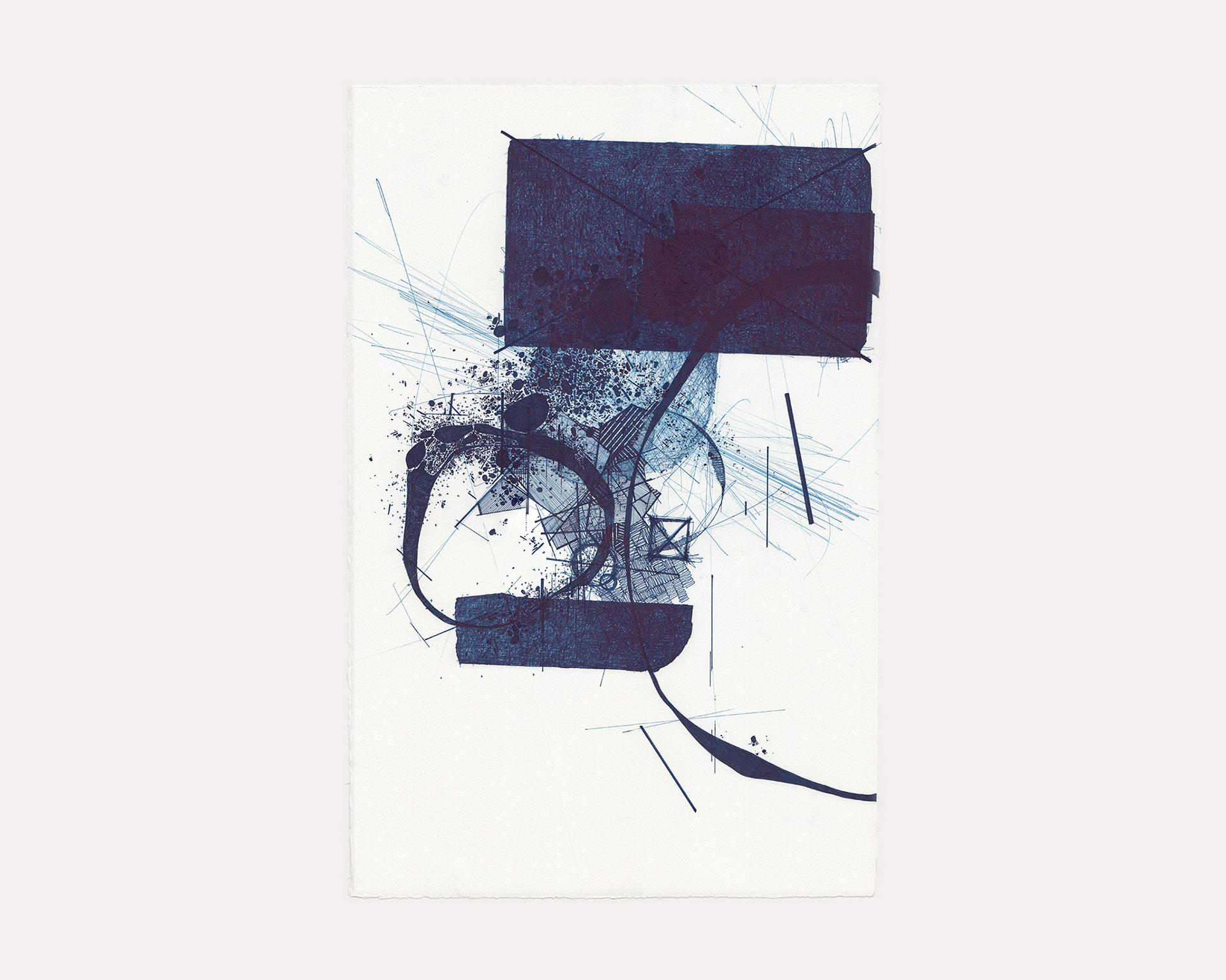 Derek Lerner, Asvirus 69, 2016 Ink on paper 20" x 13" (51cm x 33cm)