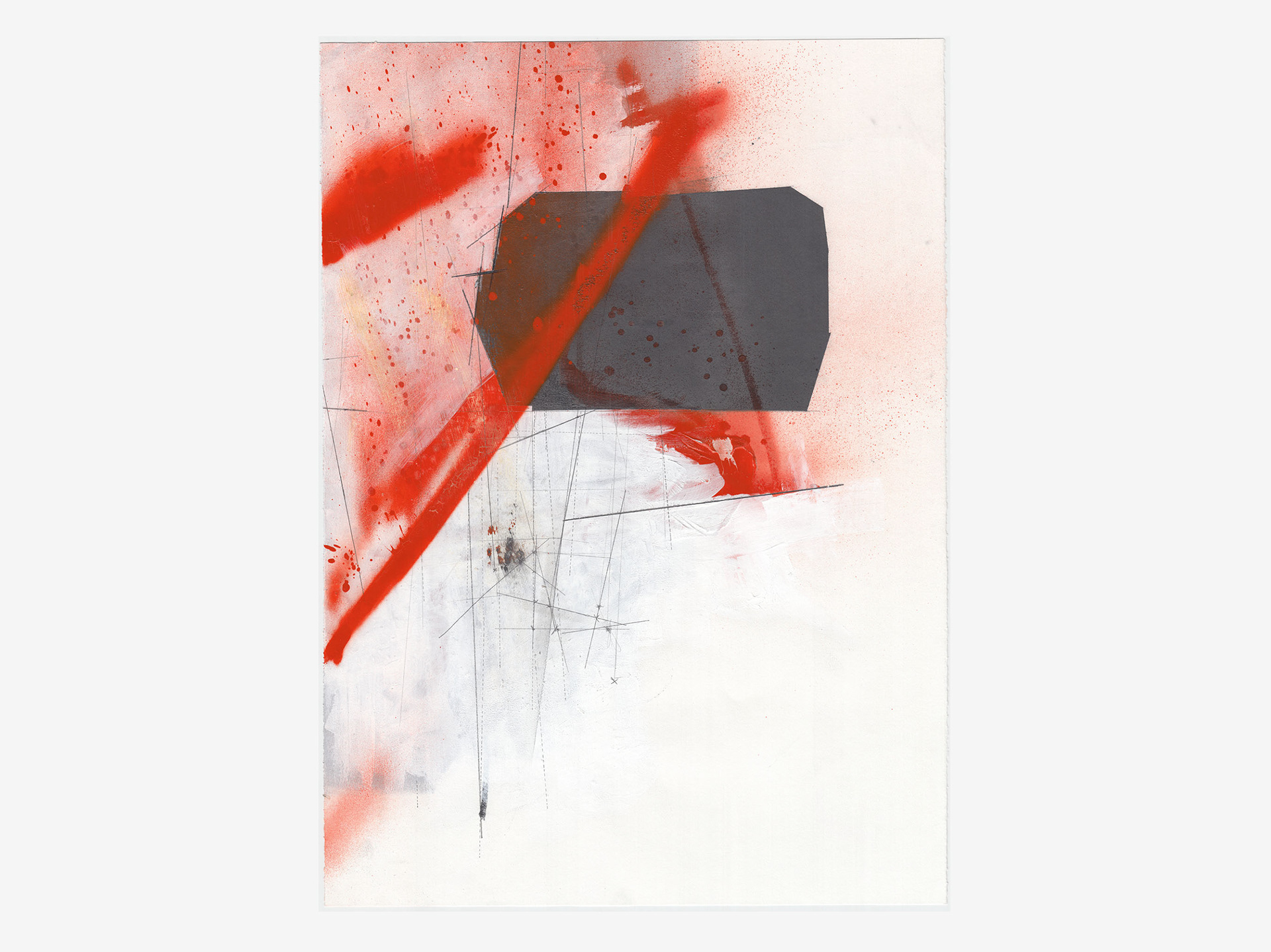 2022011501, 2022 Mixed media on paper 30" x 22" (76cm x 56cm)