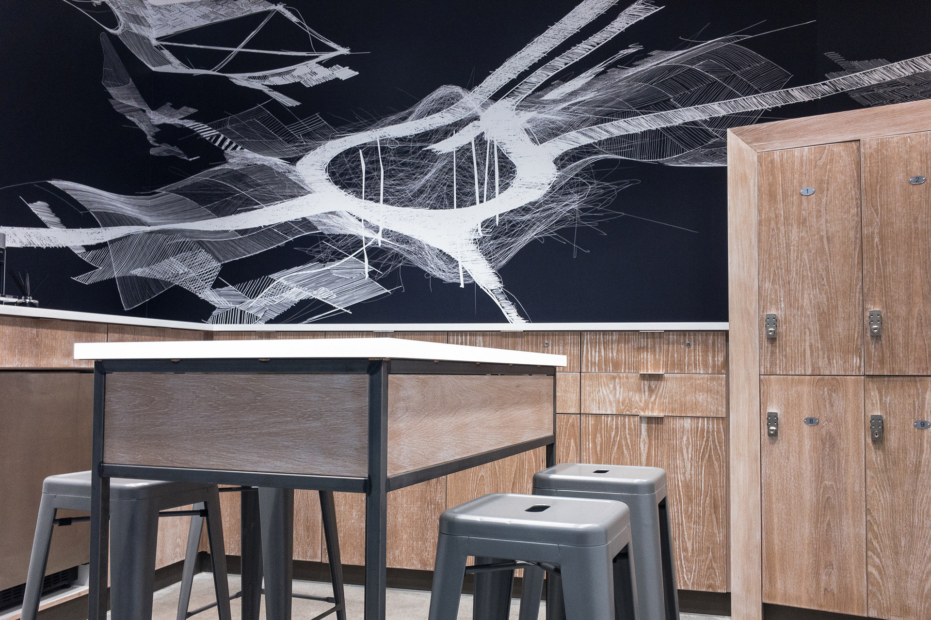 Site-specific commission for Lululemon : Time Warner Center, NYC 