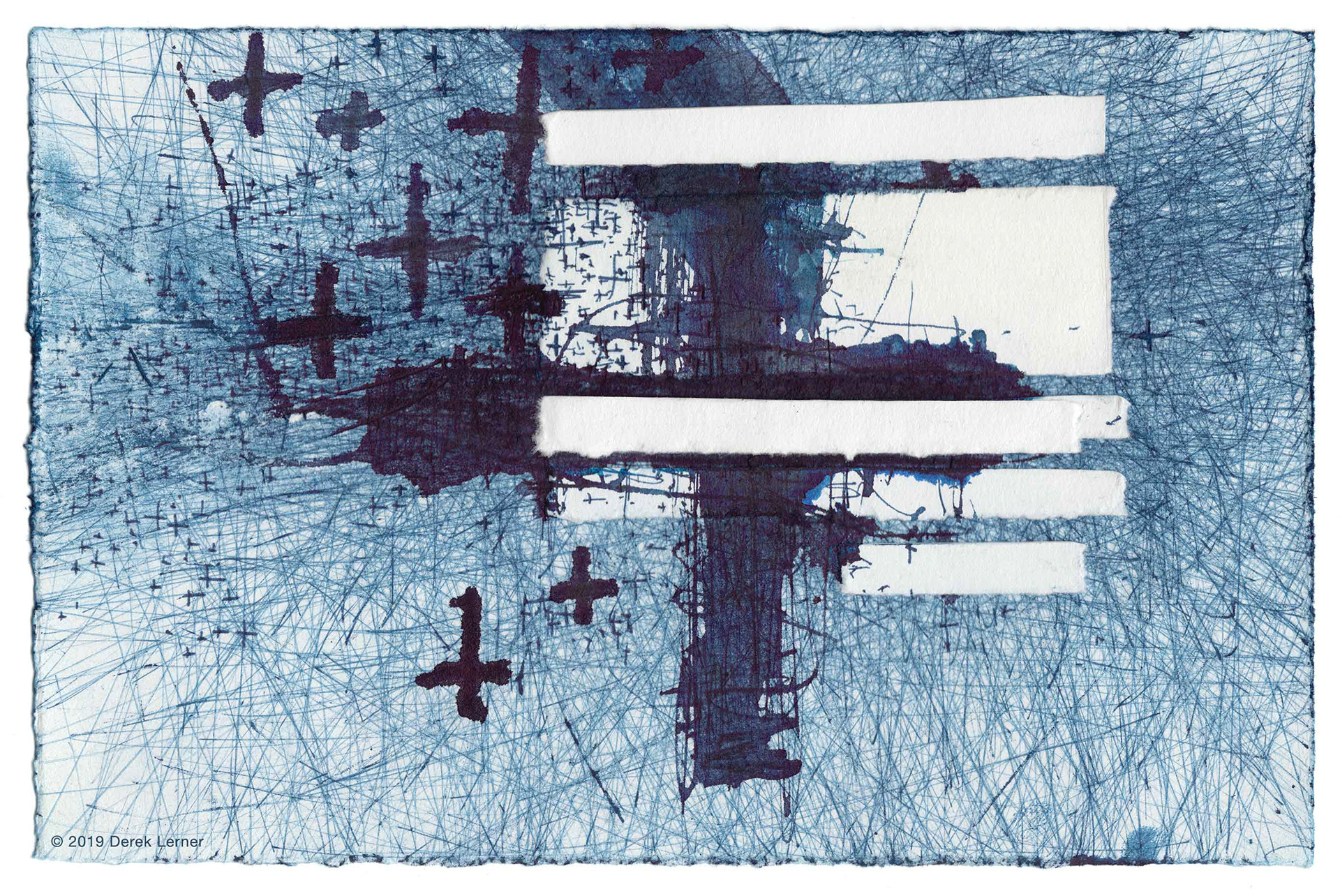 Asvirus 102, 2019 Ink and paper 6.5" x 10" (16.5cm x 25.4cm) © 2019 Derek Lerner