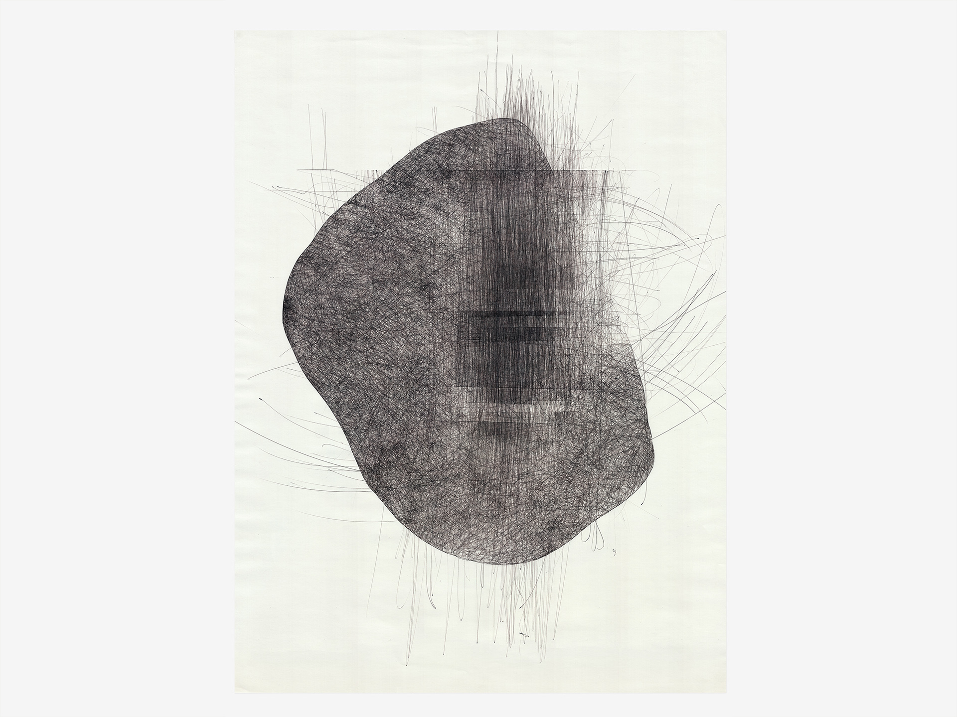 Interruption 1, 2022 ink on paper 48" x 36" (121.92 x 91.44 cm)