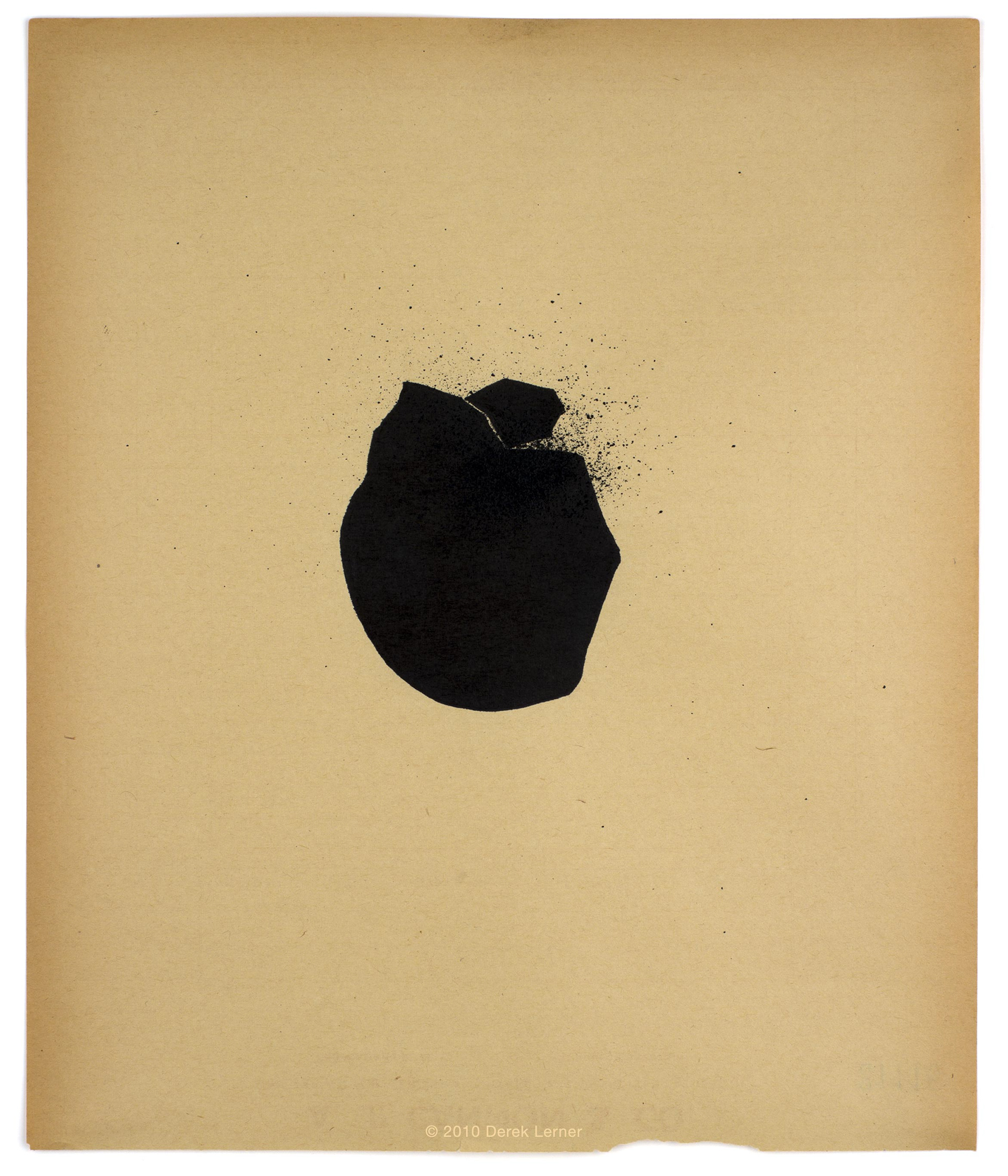 Glacial Retreat 13, 2010 Ink on paper 10" x 8.375" (25.4 x 21.2725 cm) © Derek Lerner