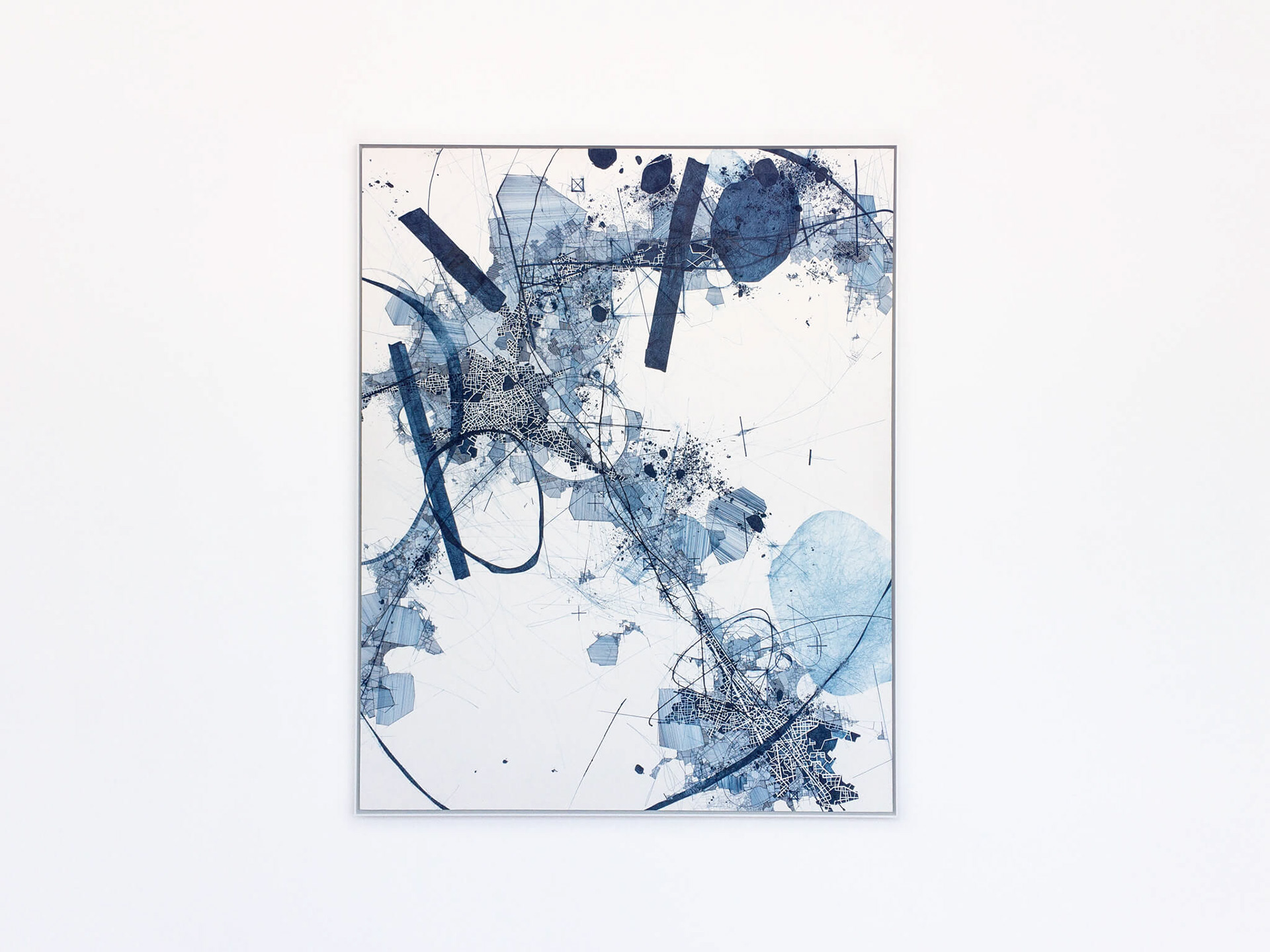 Asvirus 85, 2017 Ink on paper on wood panel 60 x 48 x 1 5/8 inches (1.5m x 1.2m x 4cm)