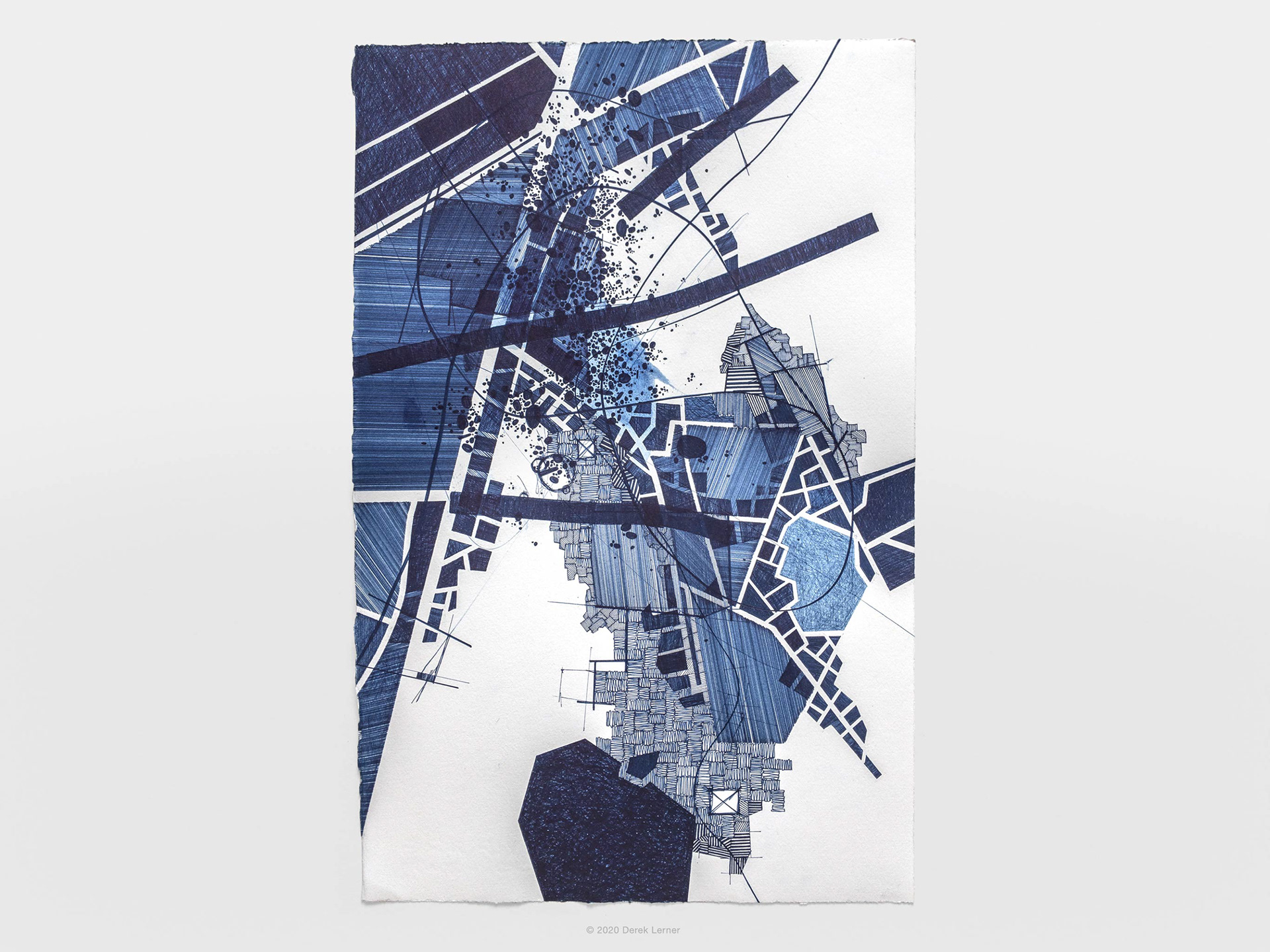 Asvirus 119 by Derek Lerner Ink on paper 20" x 13" (51cm x 33cm)