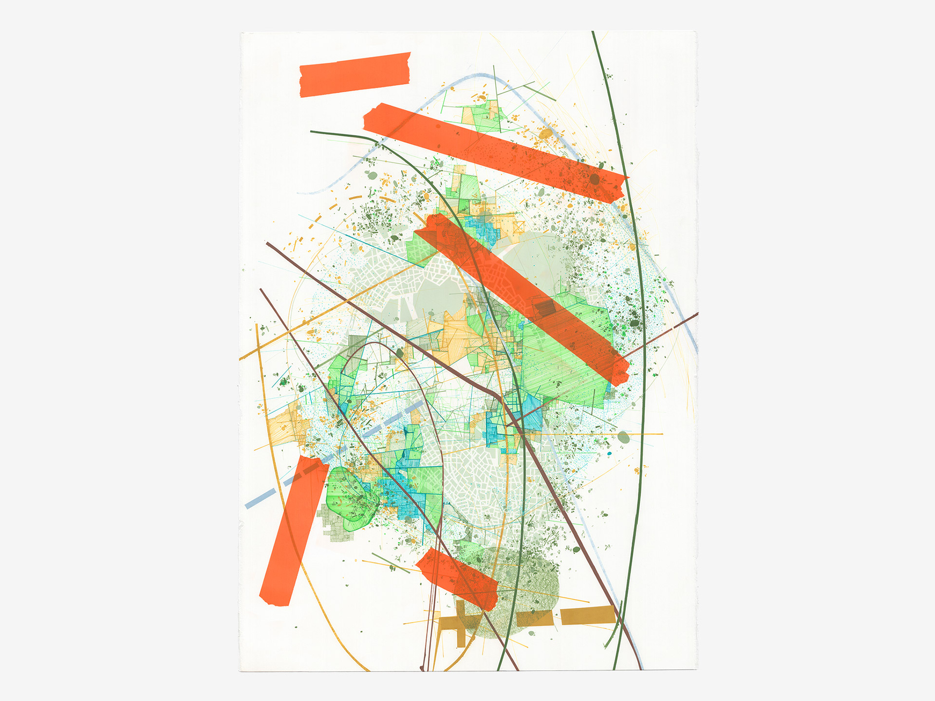 Asvariant 2, 2022 Ink and water-based pigment dispersions with acrylic binder on 640gsm archival quality paper 41" x 29.5" (104.14cm x 74.93cm)