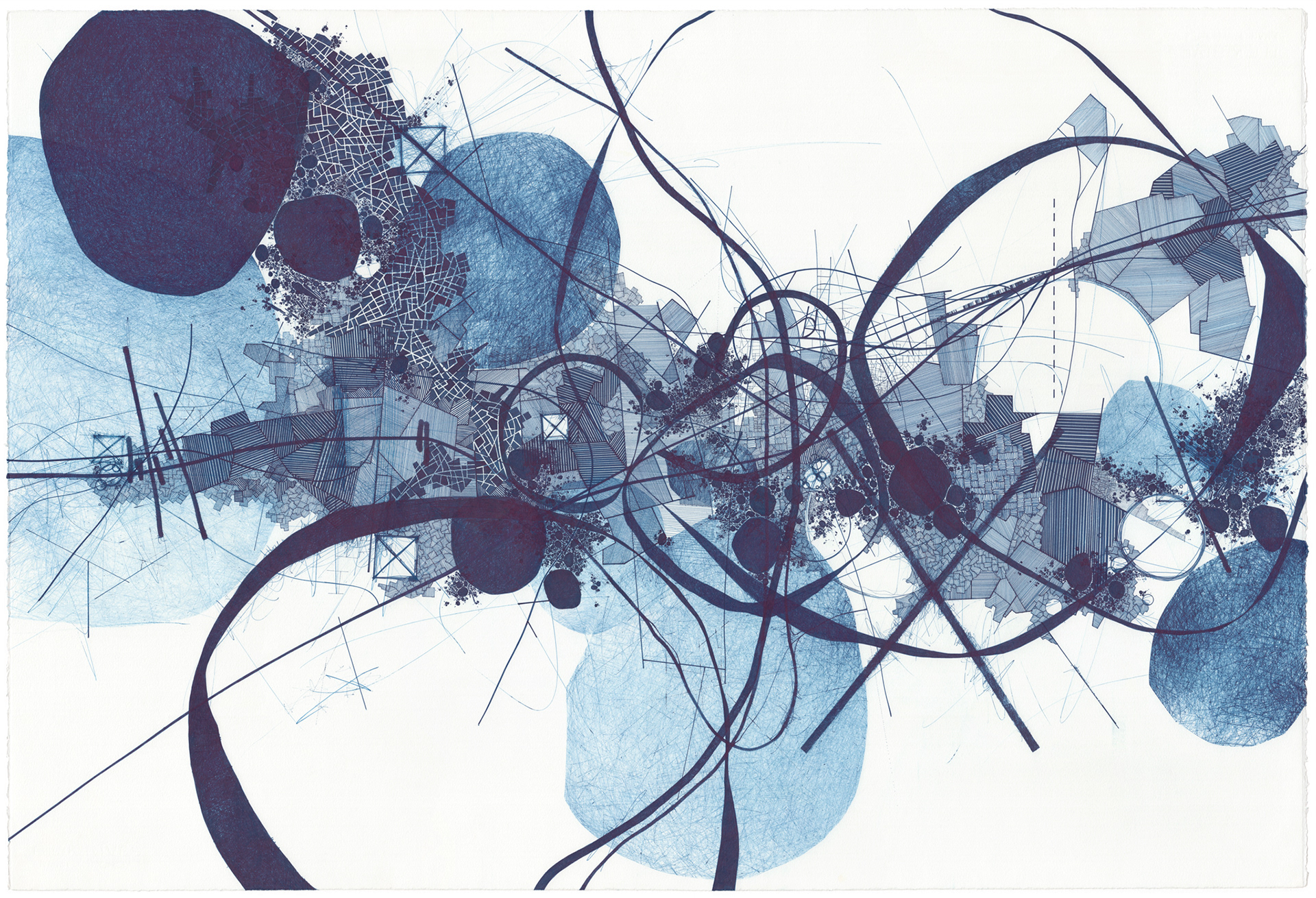 AVEX1, 2015 Ink on paper 30" x 44" (76cm x 1.1m) Commissioned by MTA Arts & Design