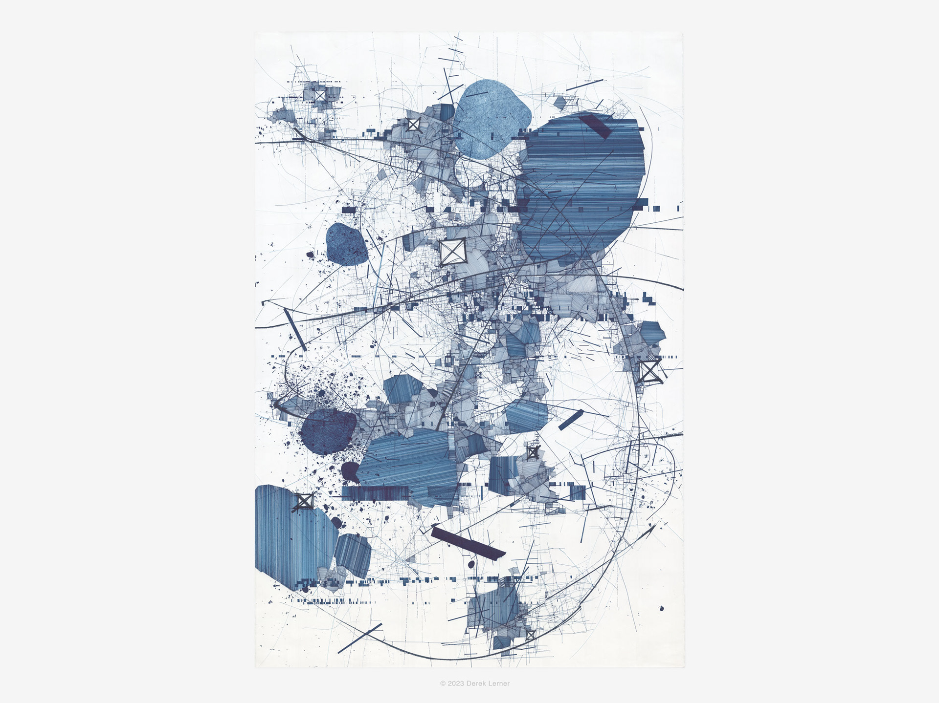 Asvirus 147, 2022 Ink on paper 63" x 42" (160cm x 107cm)