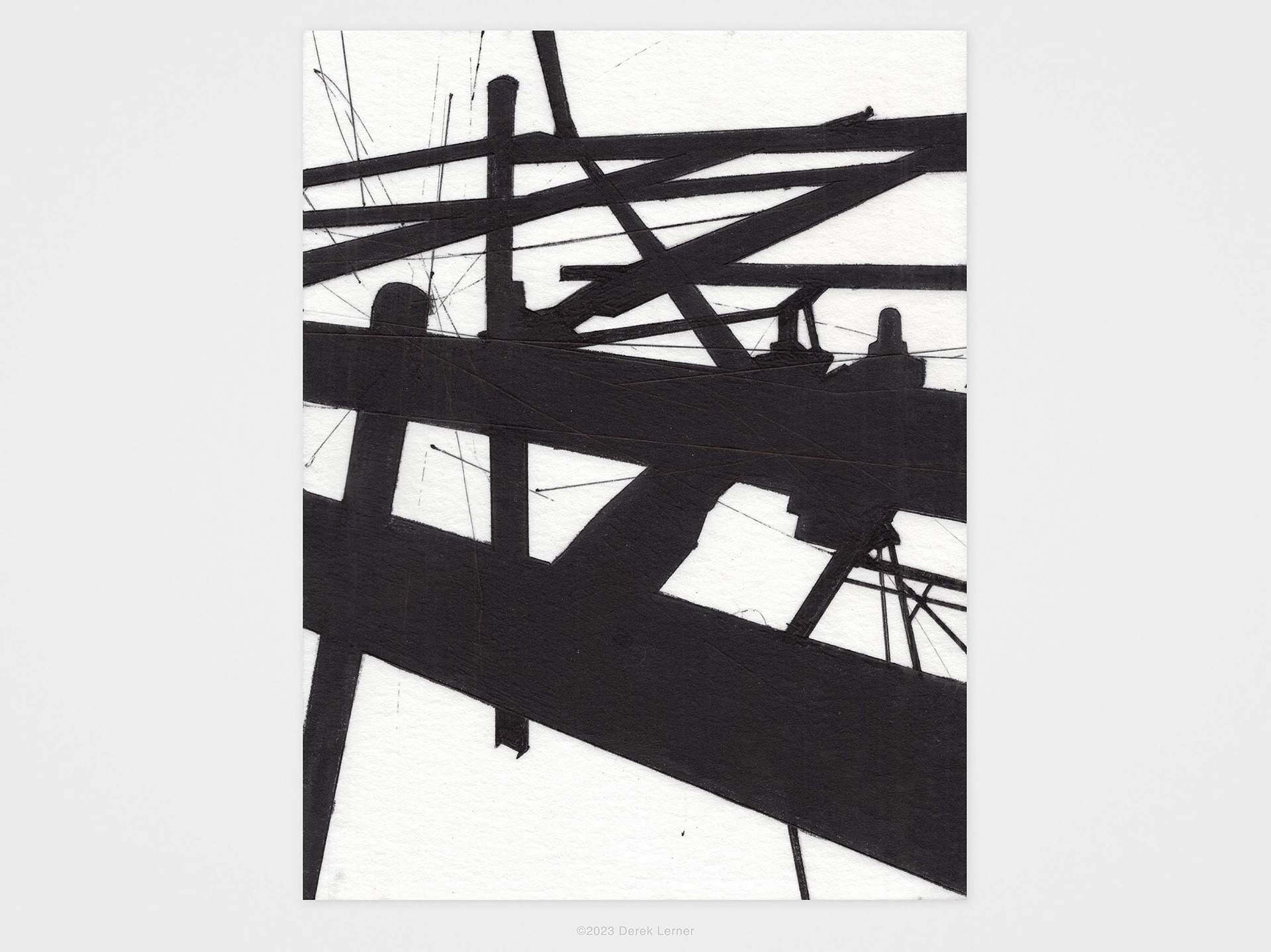 Construct 1, 2023 Ink on paper 11" x 8.5" (27.94cm x 20.32cm)