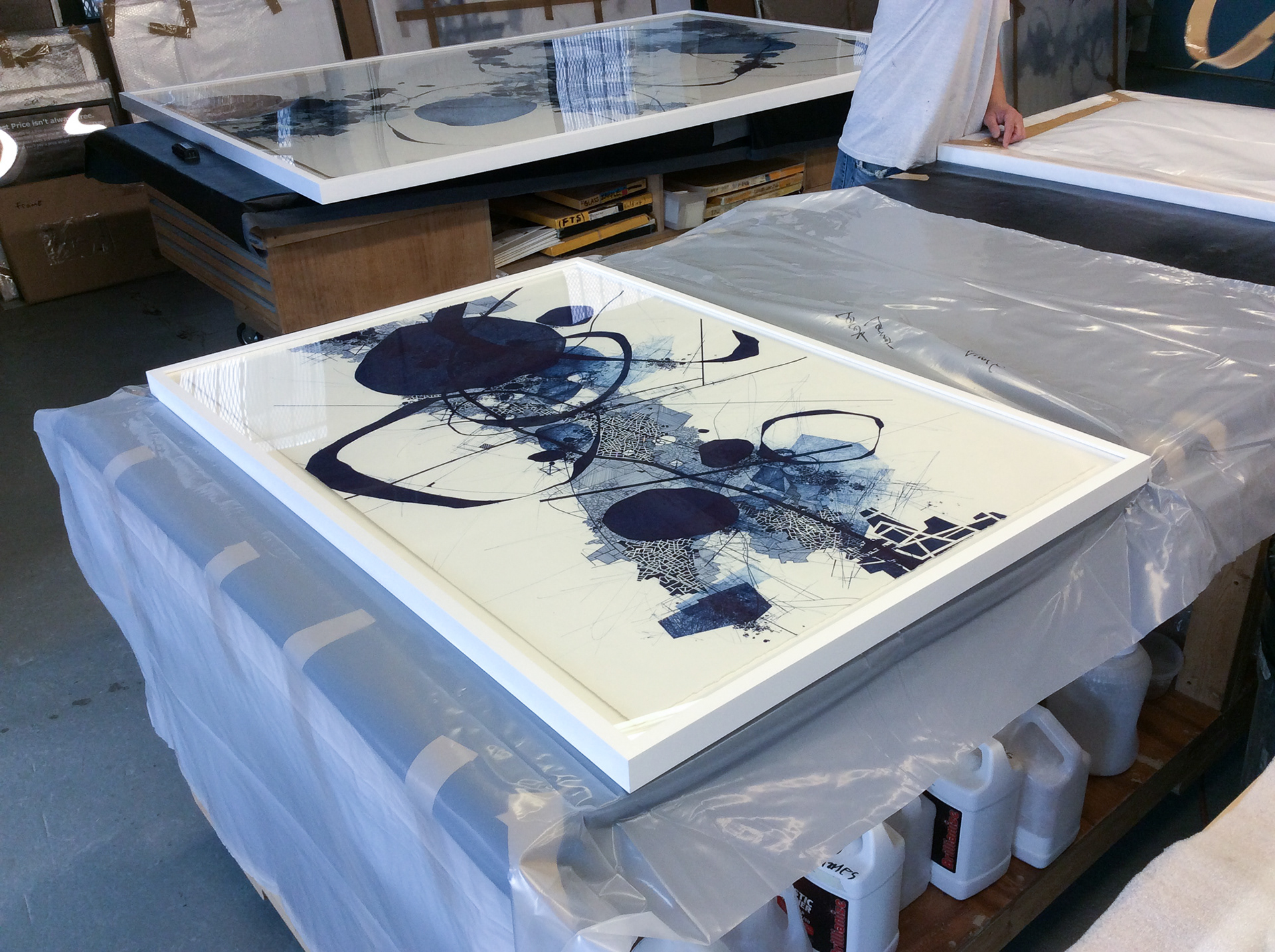 Reviewing frame for AVEX3, 2015 Ink on paper 30" x 44" (76cm x 1.1m) Commissioned by MTA Arts & Design