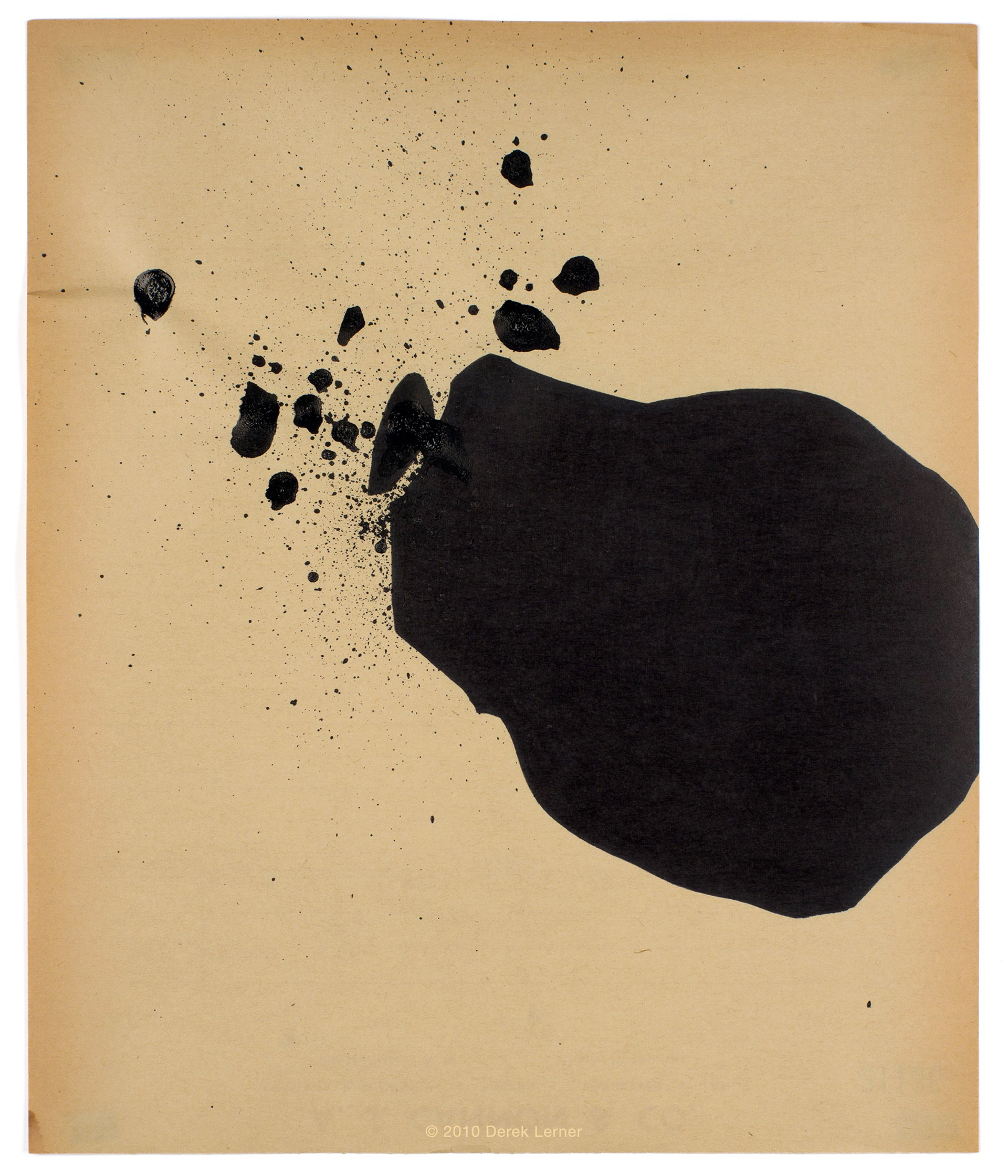 Glacial Retreat 10, 2010 Ink on paper 10" x 8.375" (25.4 x 21.2725 cm) © 2010 Derek Lerner