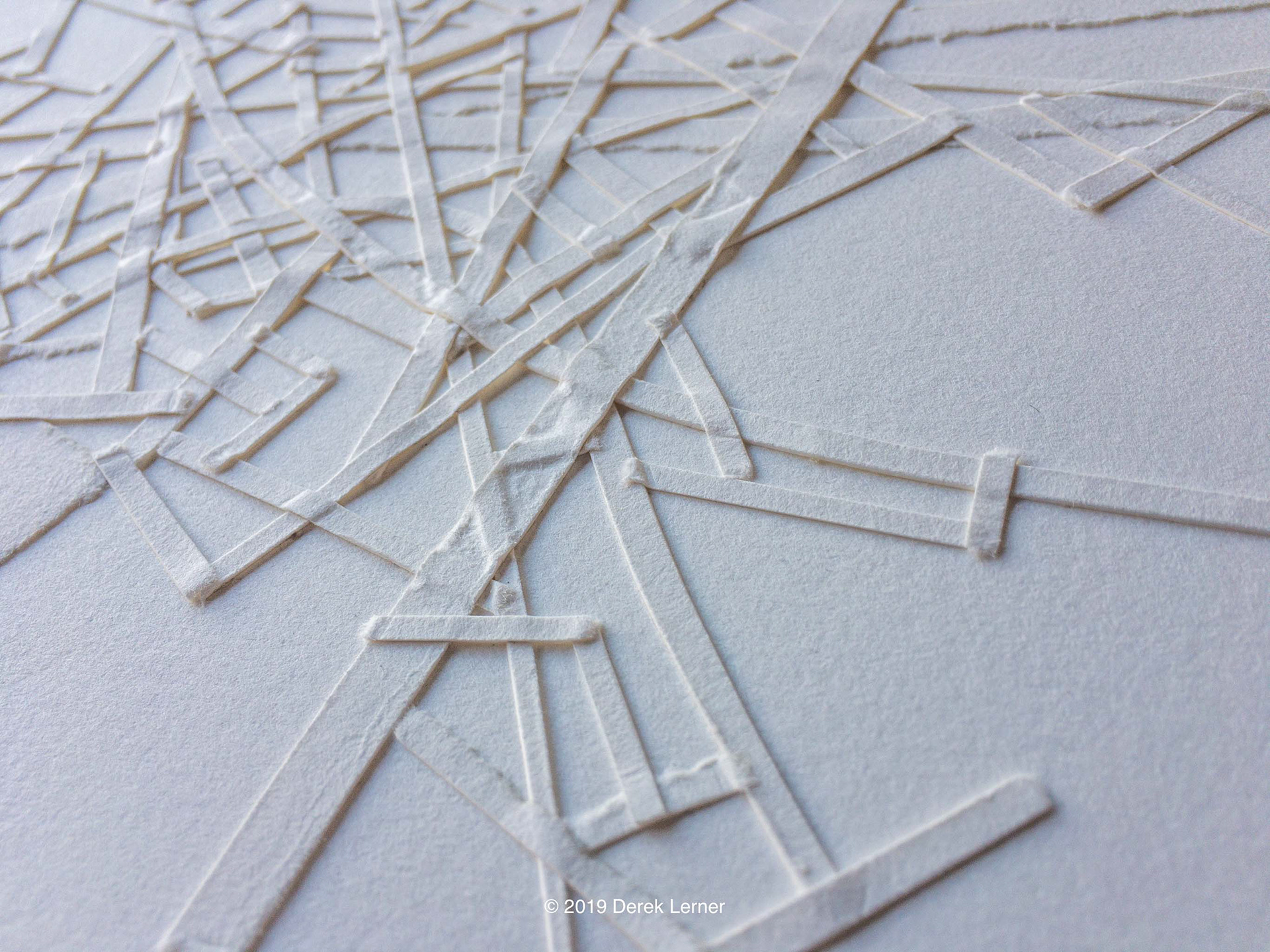 Detail of 2019121301 by Derek Lerner 2019 Paper and acid free adhesive on paper 10" x 6.5" (25.4cm x 16.5cm)