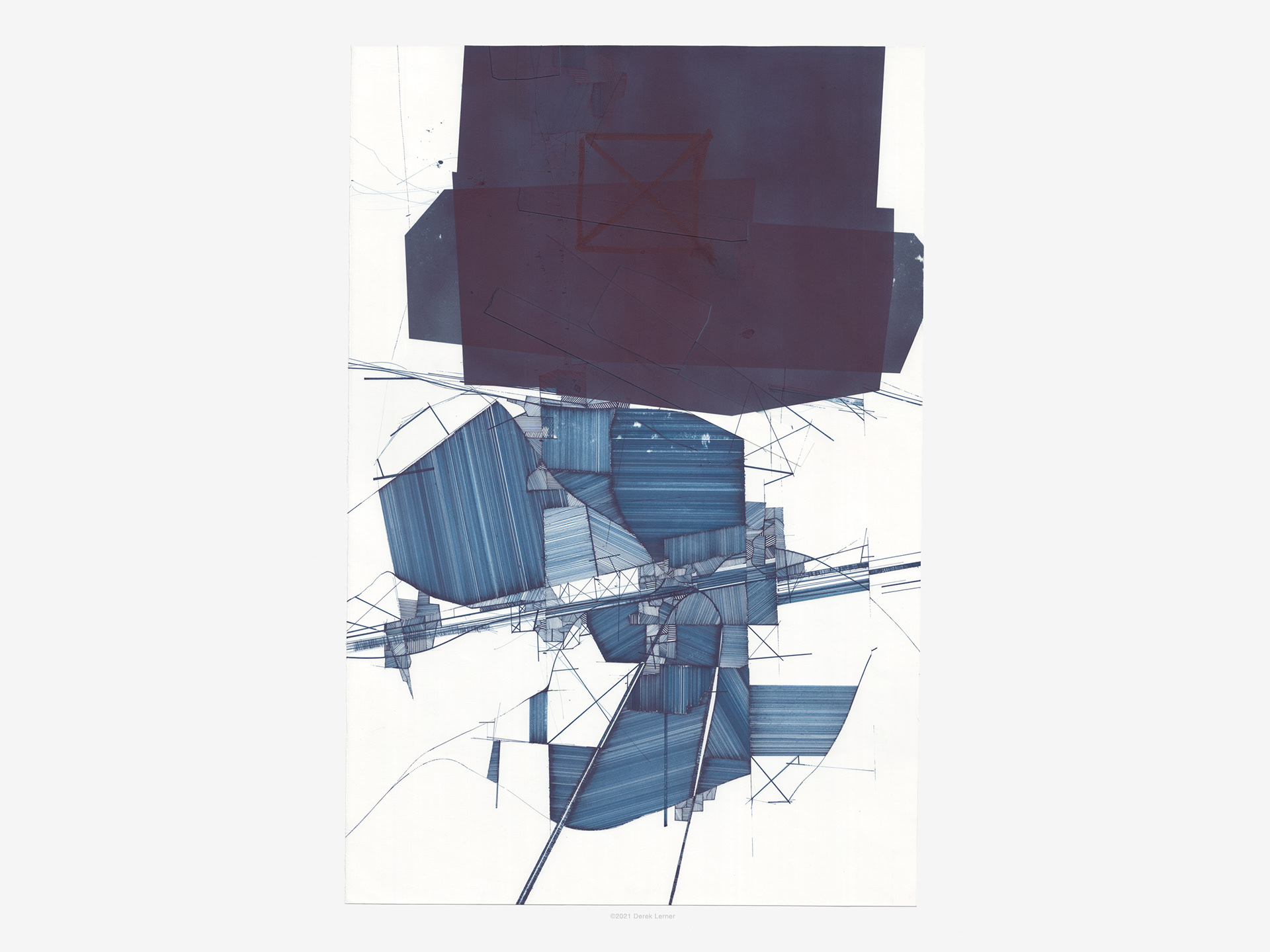 Asvirus 132, 2021 Ink on paper 36" x 24" (91.44cm x 60.96cm) by Derek Lerner