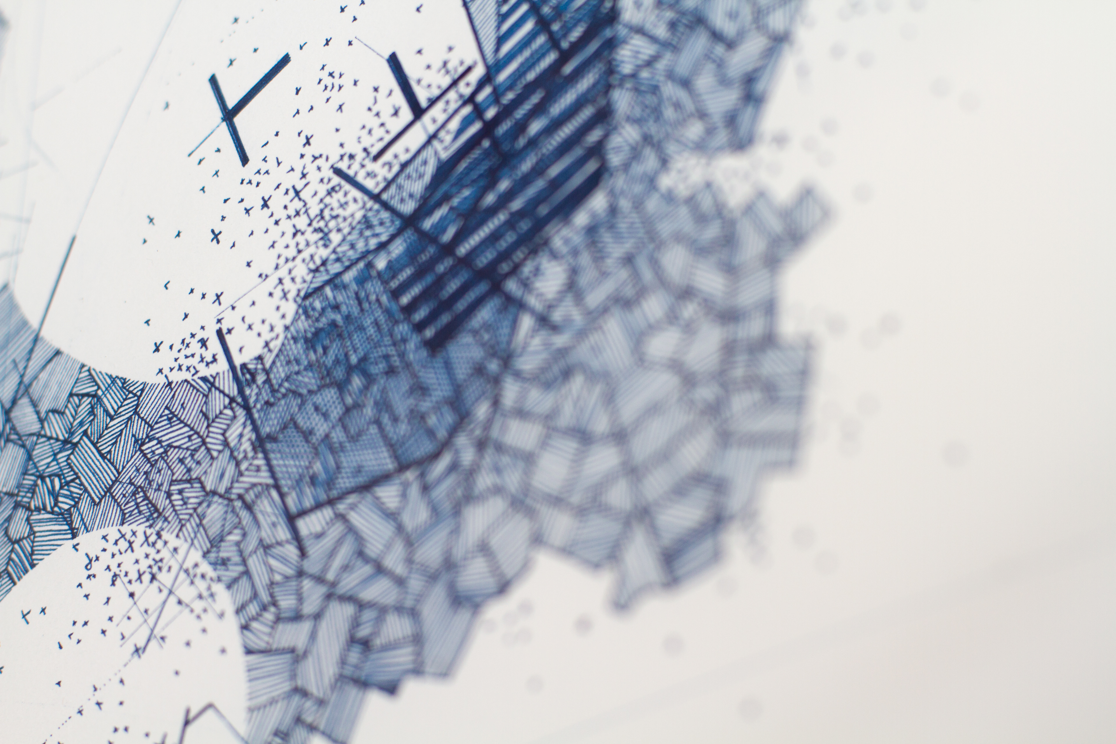 Derek Lerner, Detail of Asvirus 70, 2016 Ink on paper 20 x 13 in (51cm x 33cm)