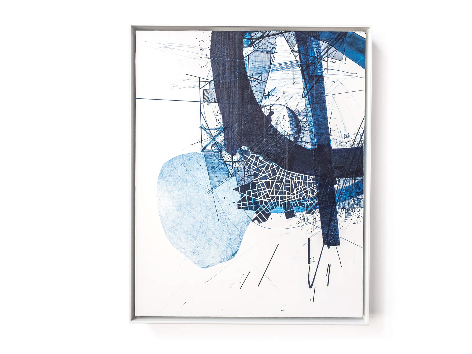 Asvirus 82, 2017 Ink on paper on wood panel 20 x 16 x 1 5/8 inches (50.8 x 40.64 x 4 cm)