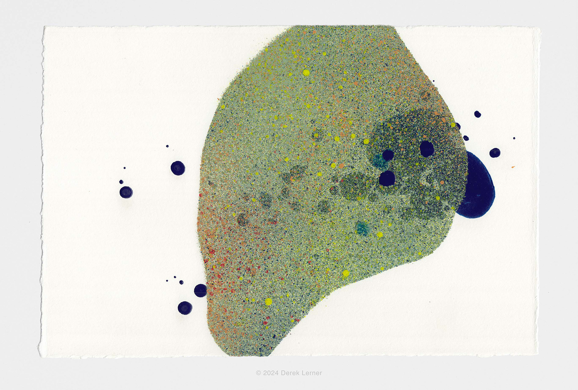 Singularity 10, 2024 Ink and water-based pigment dispersions with acrylic binder on paper 6.5" x 10" (16.5cm x 25.4cm)