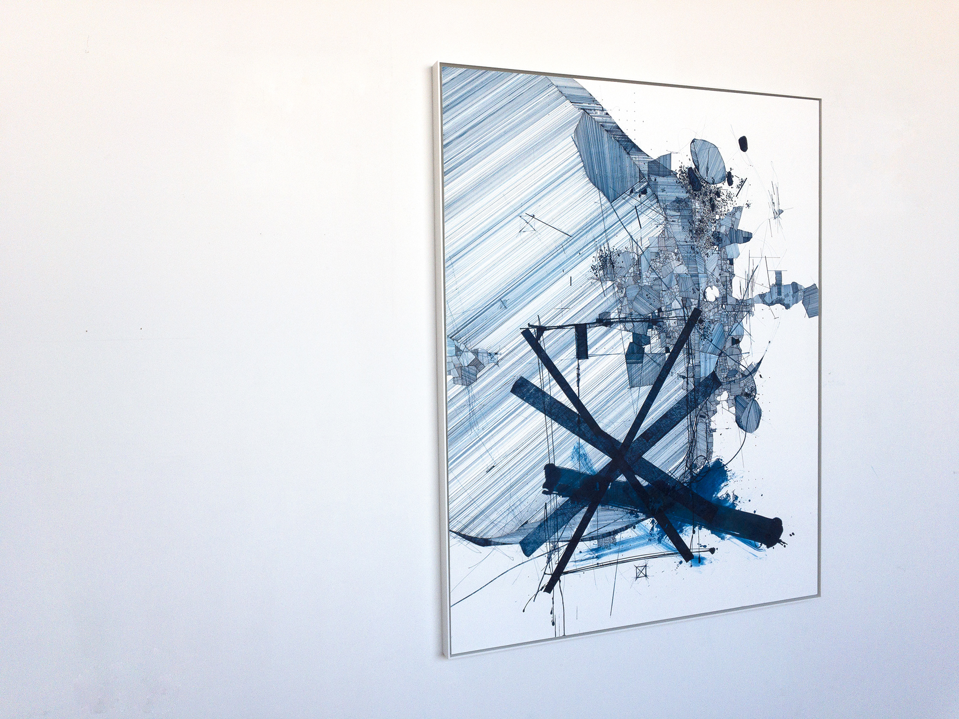 Derek Lerner, Asvirus 93, 2018 Ink on paper on aluminum honeycomb panel 60 x 47.5 x 1/2 inches (1.5m x 1.2065m x 1.27cm)