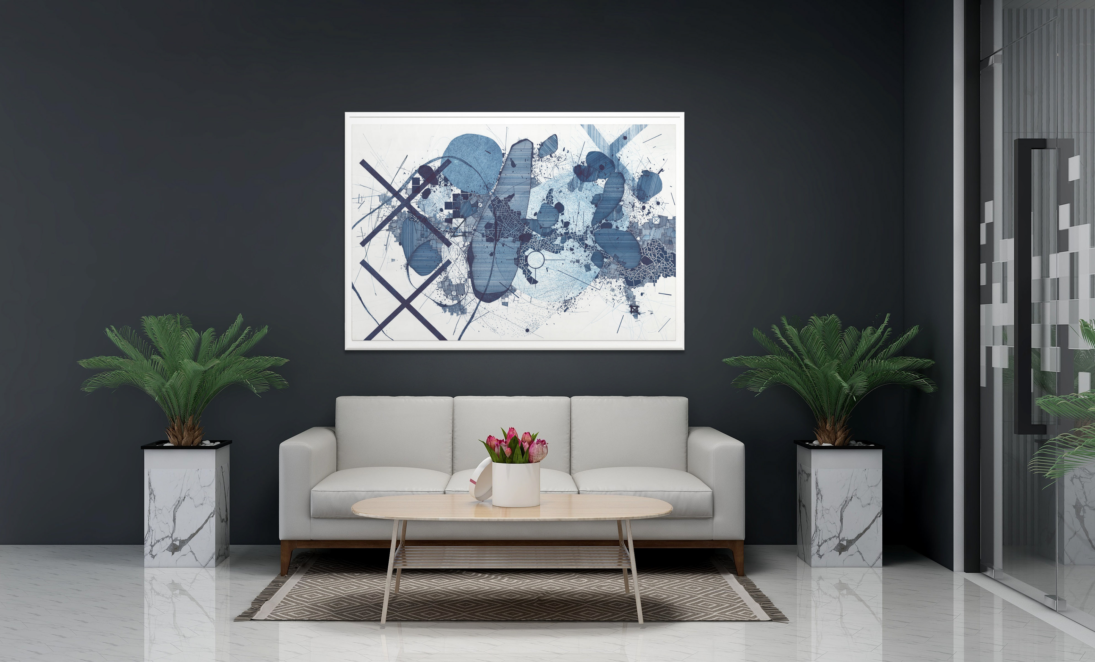 Asvirus 143, 2022 Ink on paper 42" x 63" (107cm x 160cm)