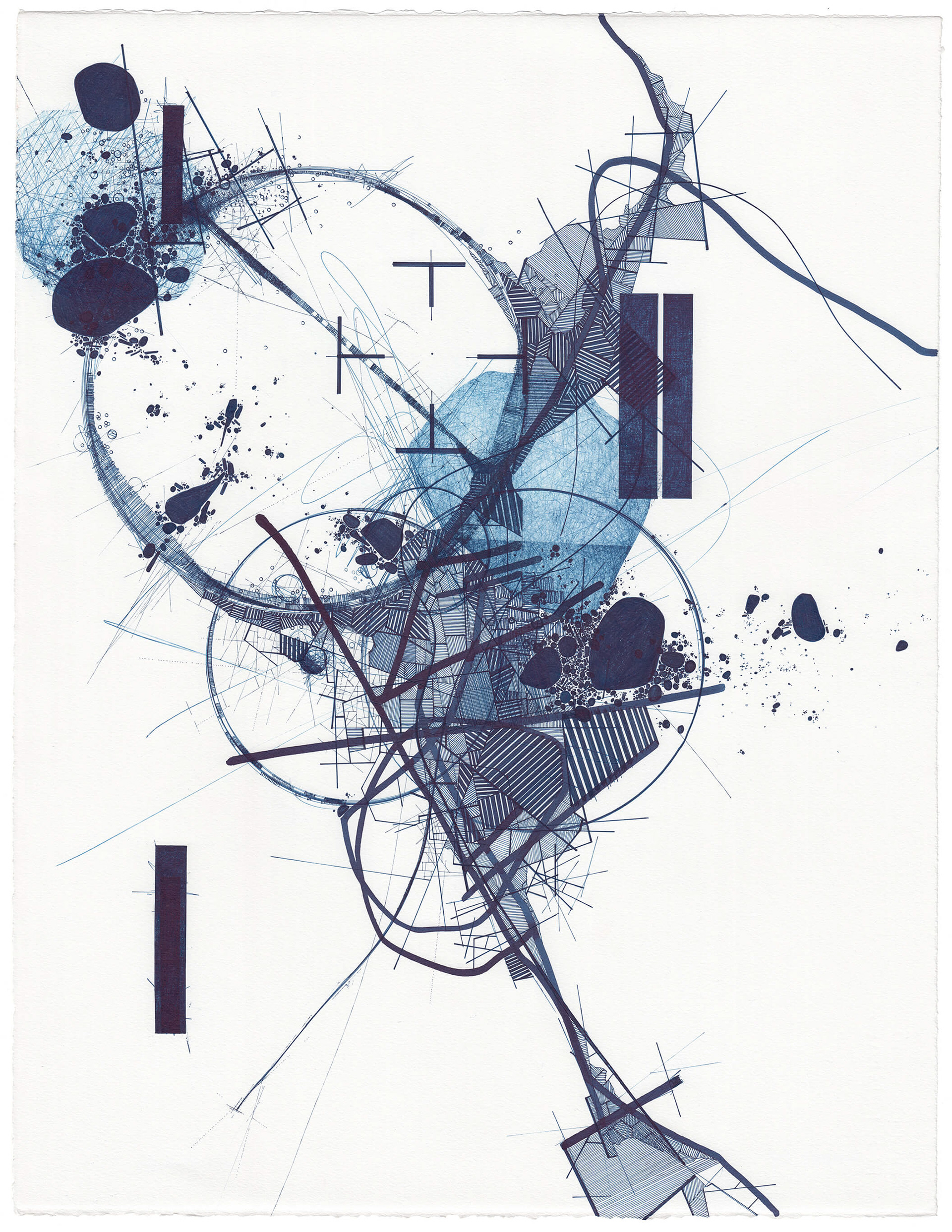 Asvirus 67, Derek Lerner 2016 Ink on paper 26" x 20" (66cm x 51cm)