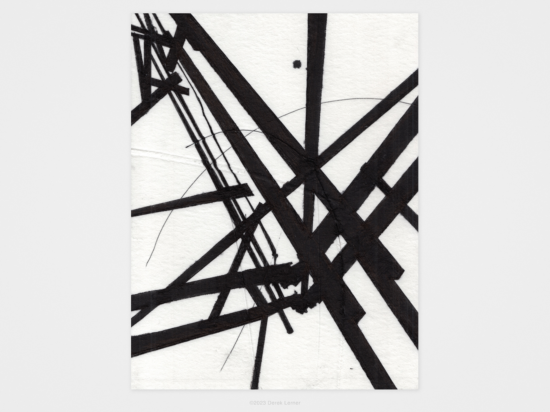 Construct 4, 2023 Ink on paper 11" x 8.5" (27.94cm x 20.32cm)