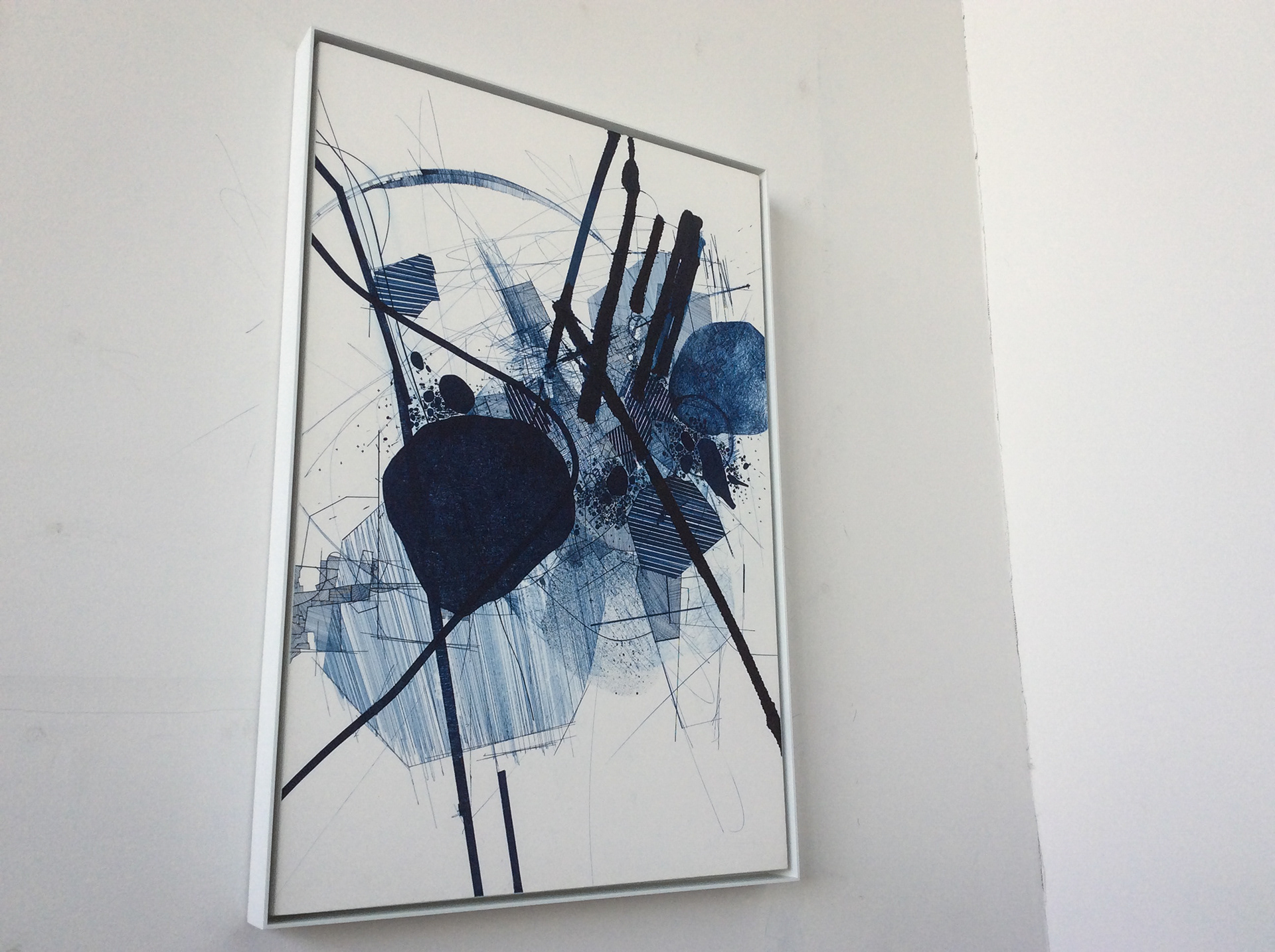 Asvirus 63 (framed), 2016 Ink on paper on wood panel 30 x 20 x 1.75 in (76.2 x 50.8 x 4.445 cm)