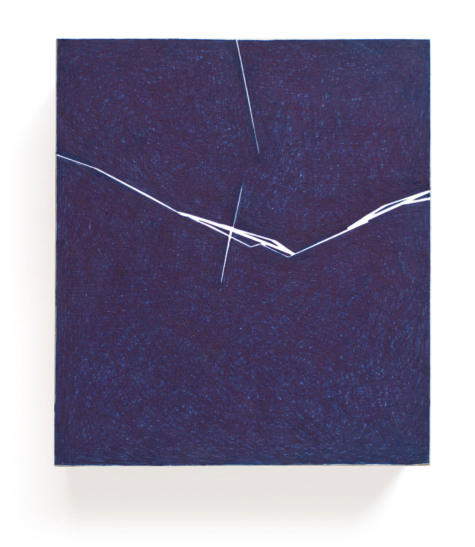 Fracture 4, Derek Lerner 2013 Ink on paper mounted to panel 6.875” x 6” x 2.75” (17.4625 x 15.24 x  6.985 cm) 