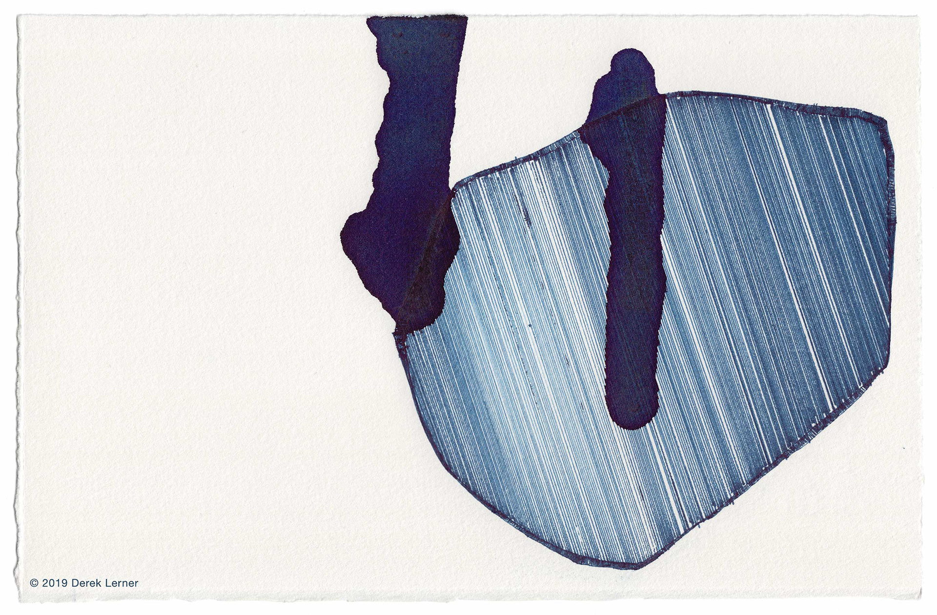 Asvirus 98, 2019 Ink on paper 6.5" x 10" (16.5cm x 25.4cm) © 2019 Derek Lerner