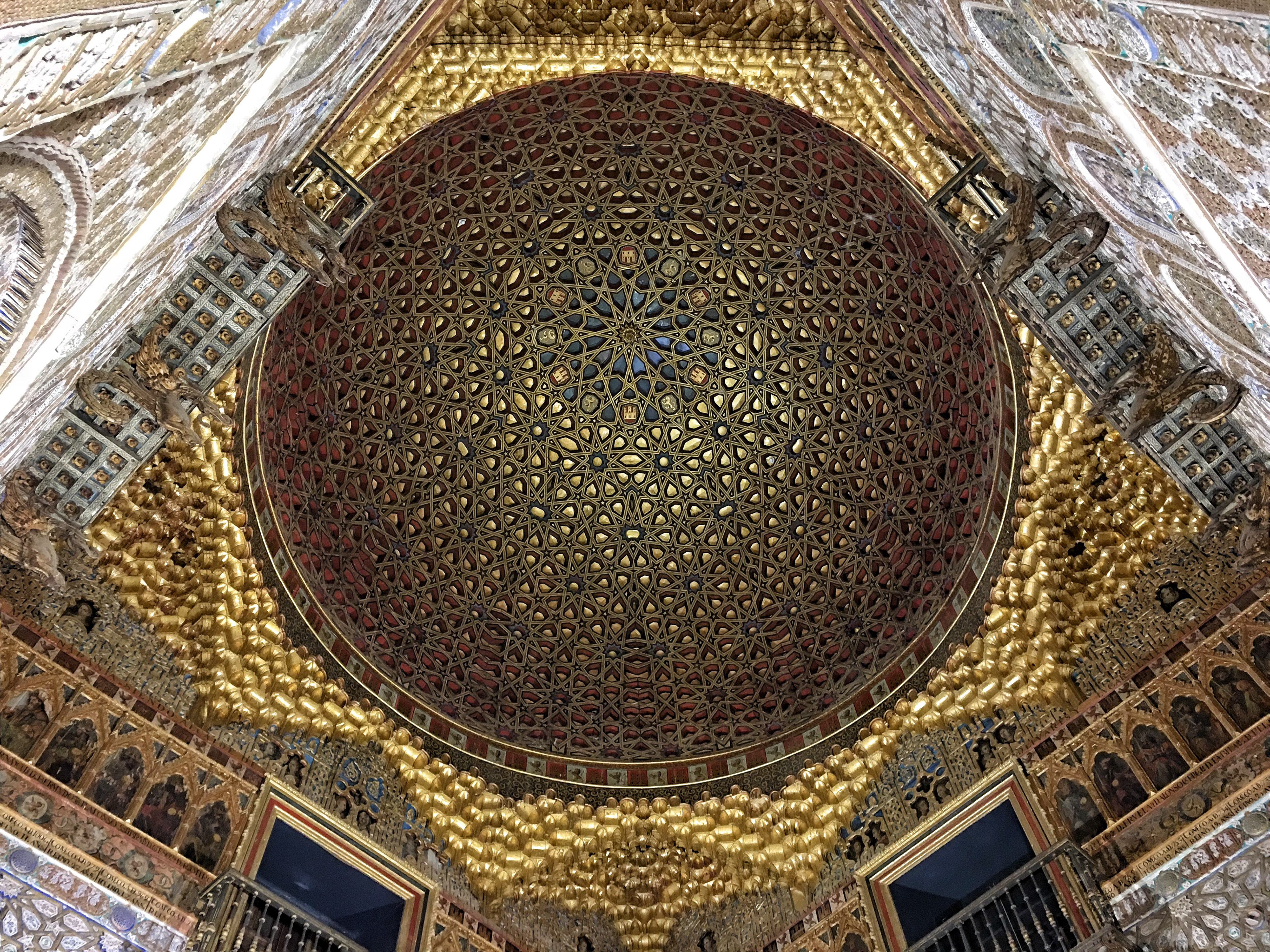 Golden Dome of the Hall of Ambassadors - Royal Alcazar of Sevilla, Spain
