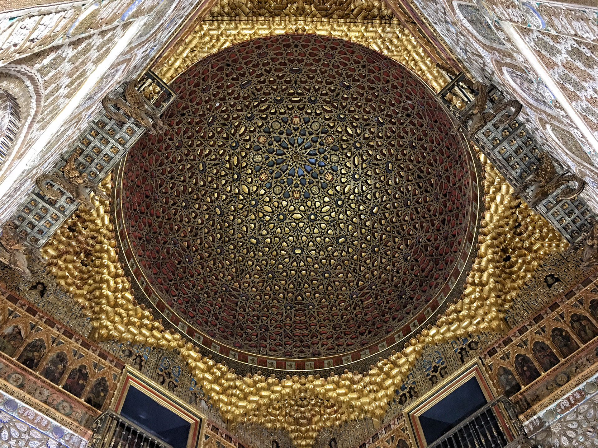 Golden Dome of the Hall of Ambassadors - Royal Alcazar of Sevilla, Spain