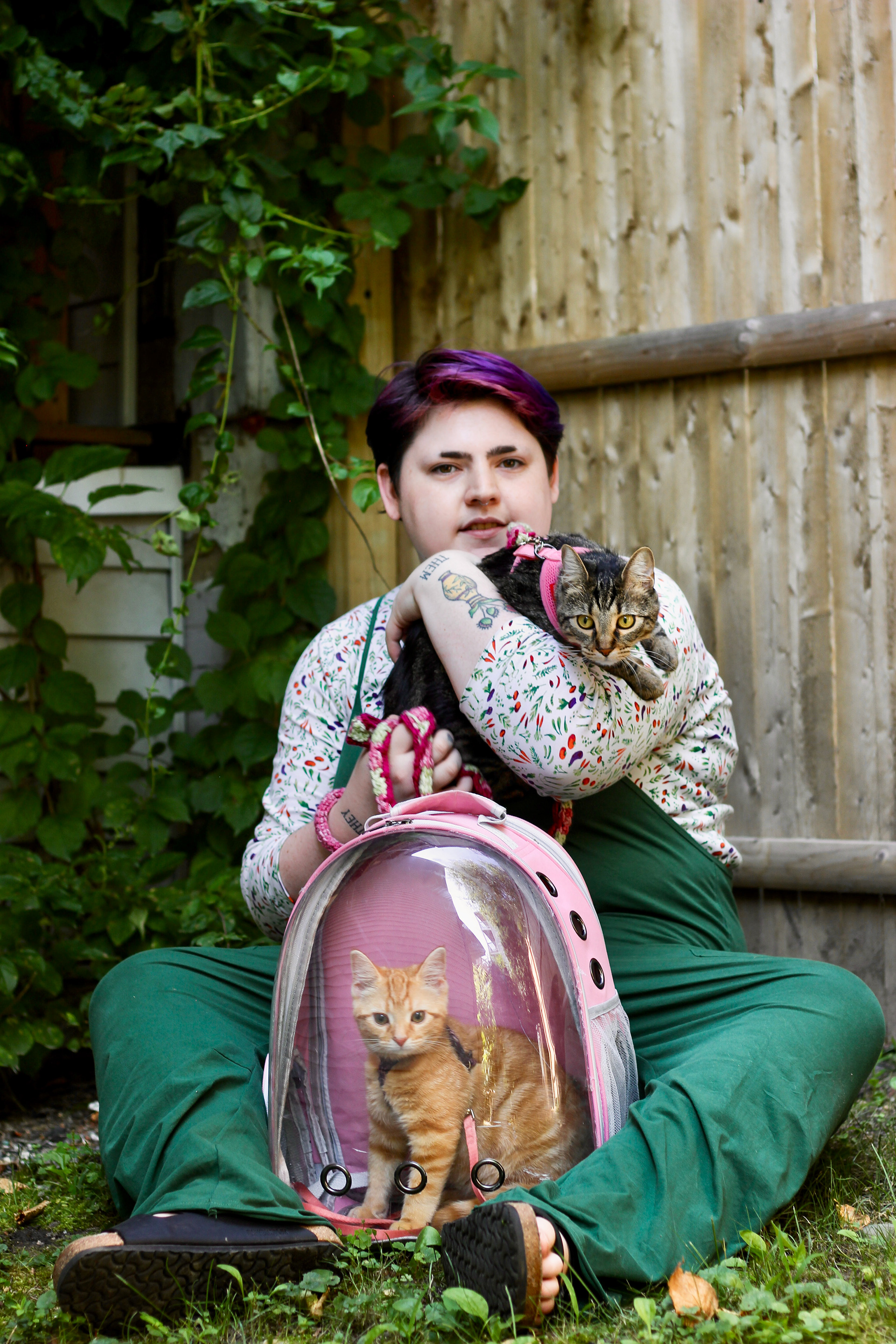 Under One Sky Audrey Cat Tie-dye Backpack in Blue