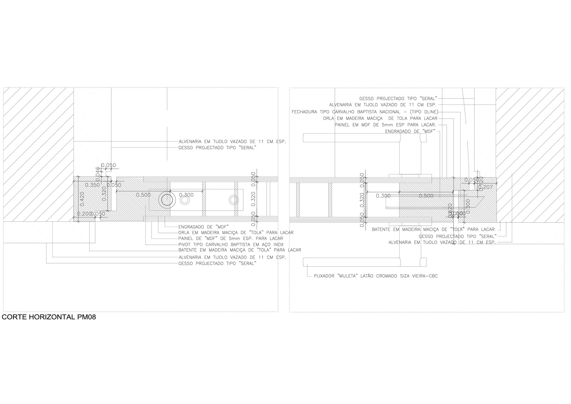 Pormenorização Vãos